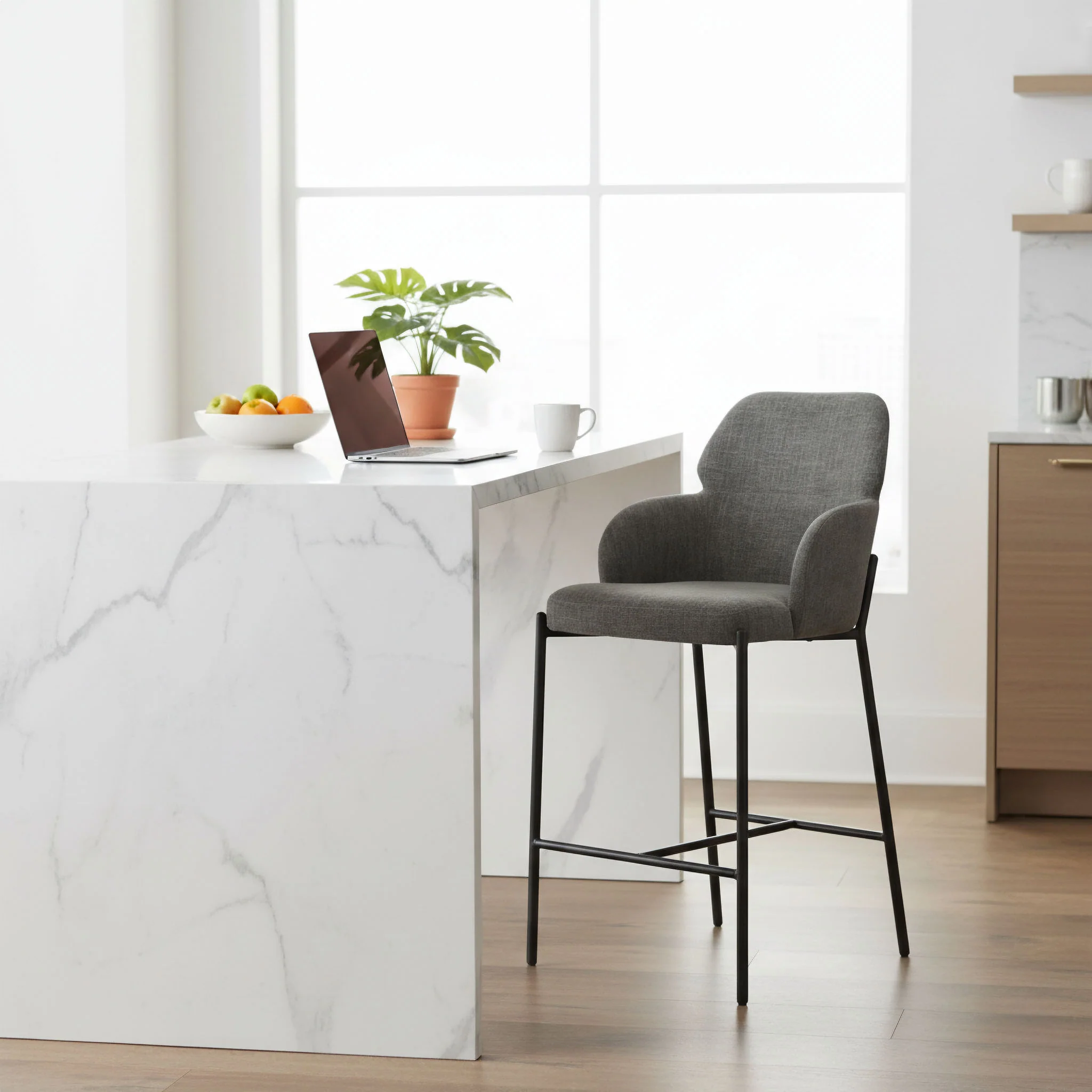 Allegra Counter Stool - Graphite - Image 11