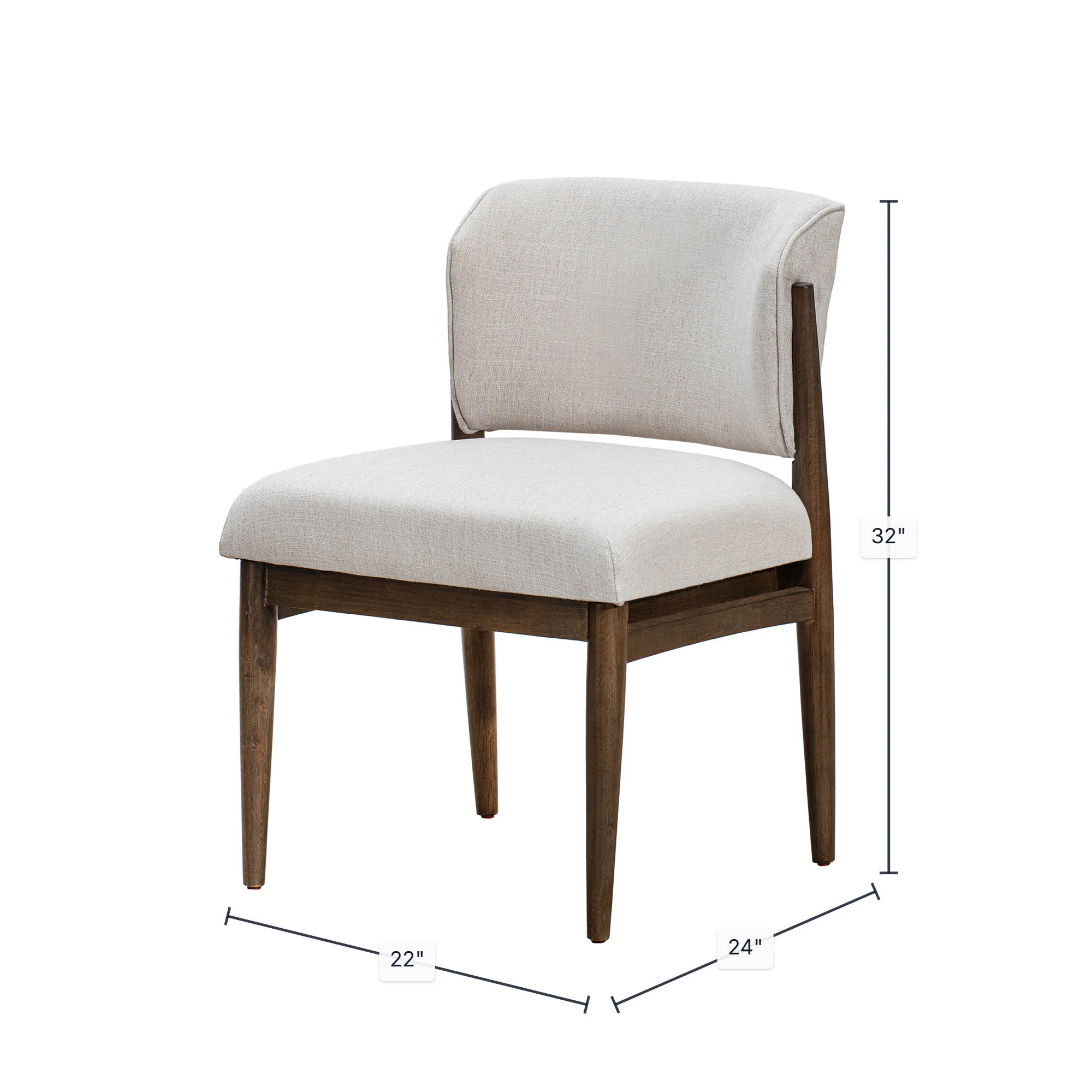Athens Dining Chair - Linen Taupe - Image 3