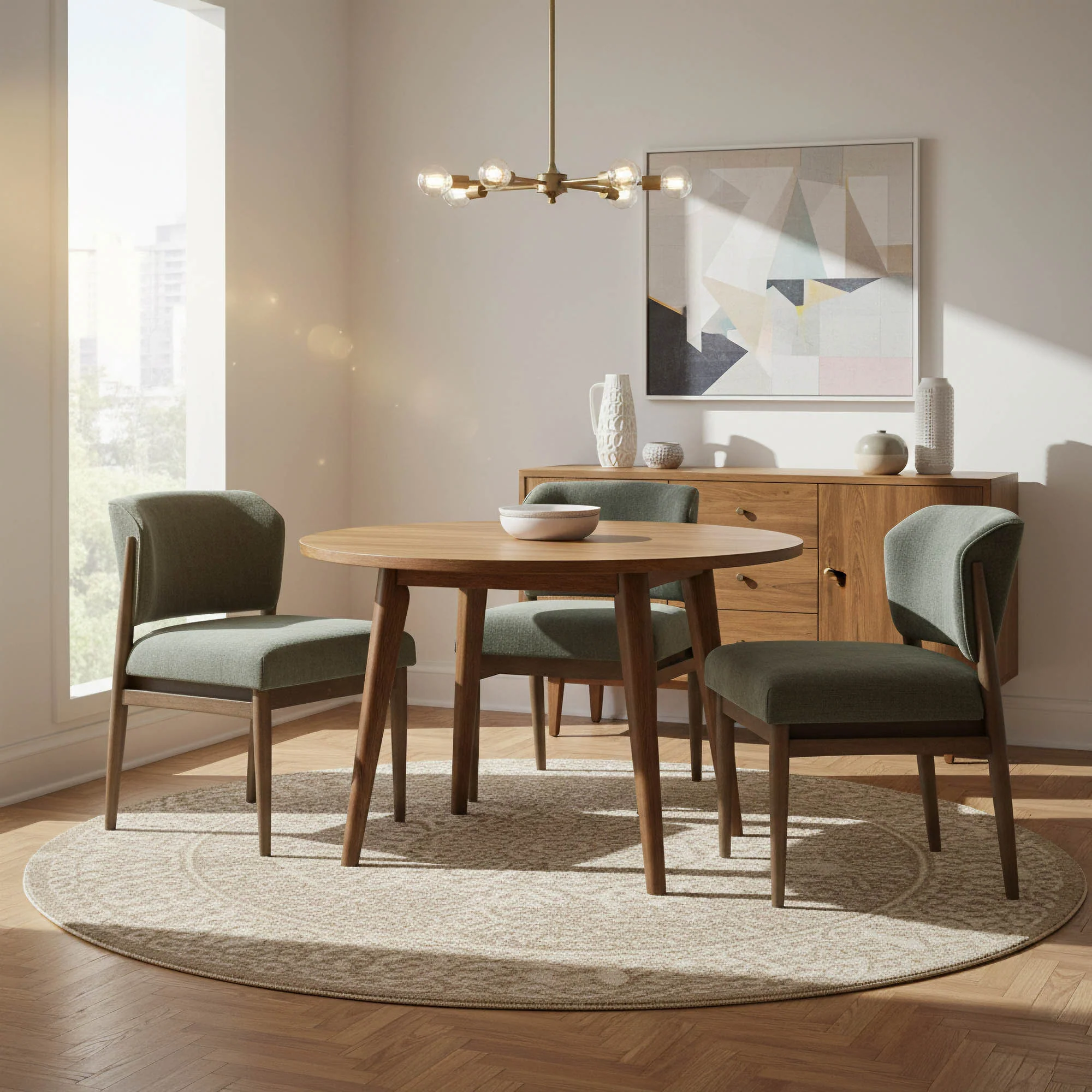 Athens Dining Chair - Olive Chenille - Image 7