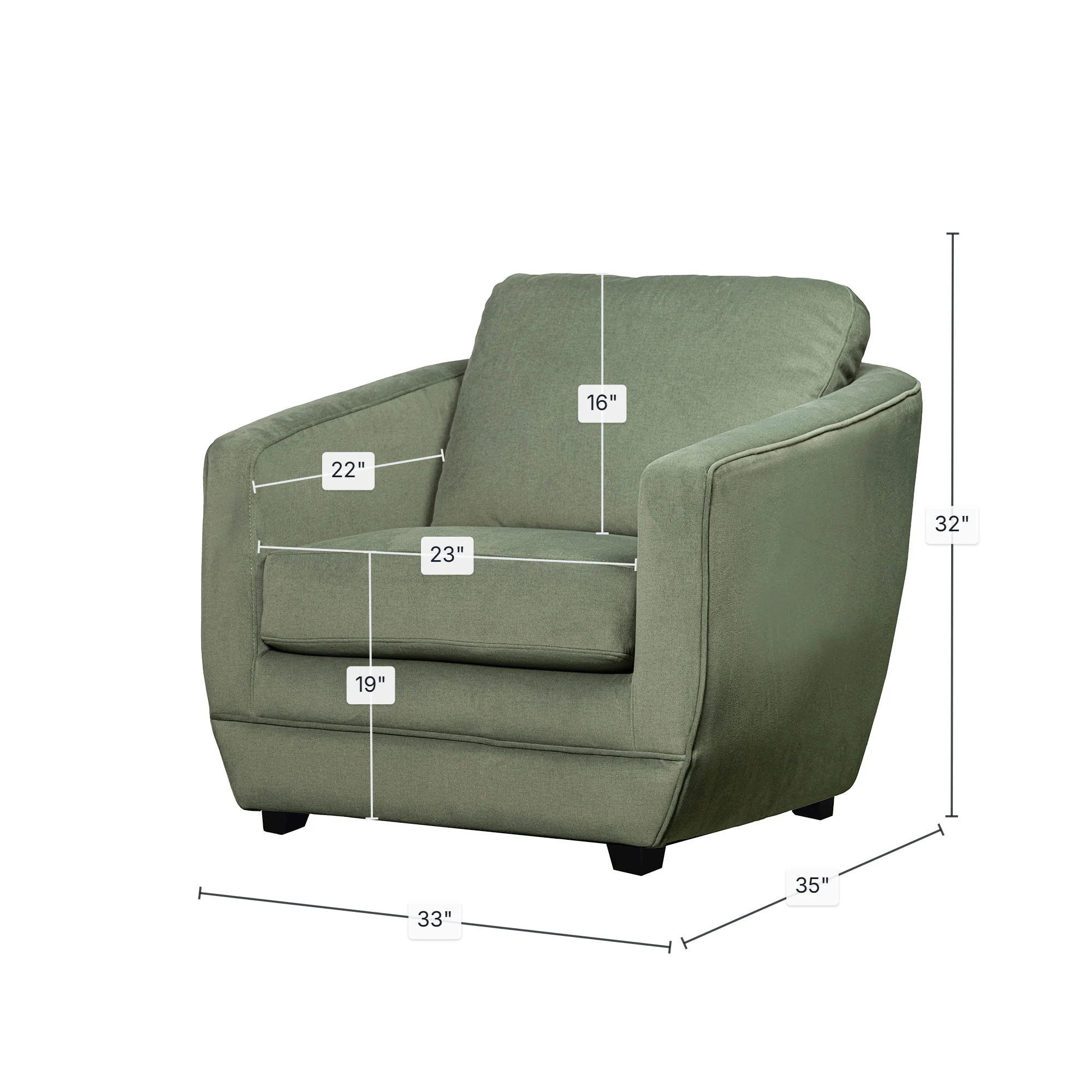 Baltimo Club Chair - Fern Green (VT) - Image 3