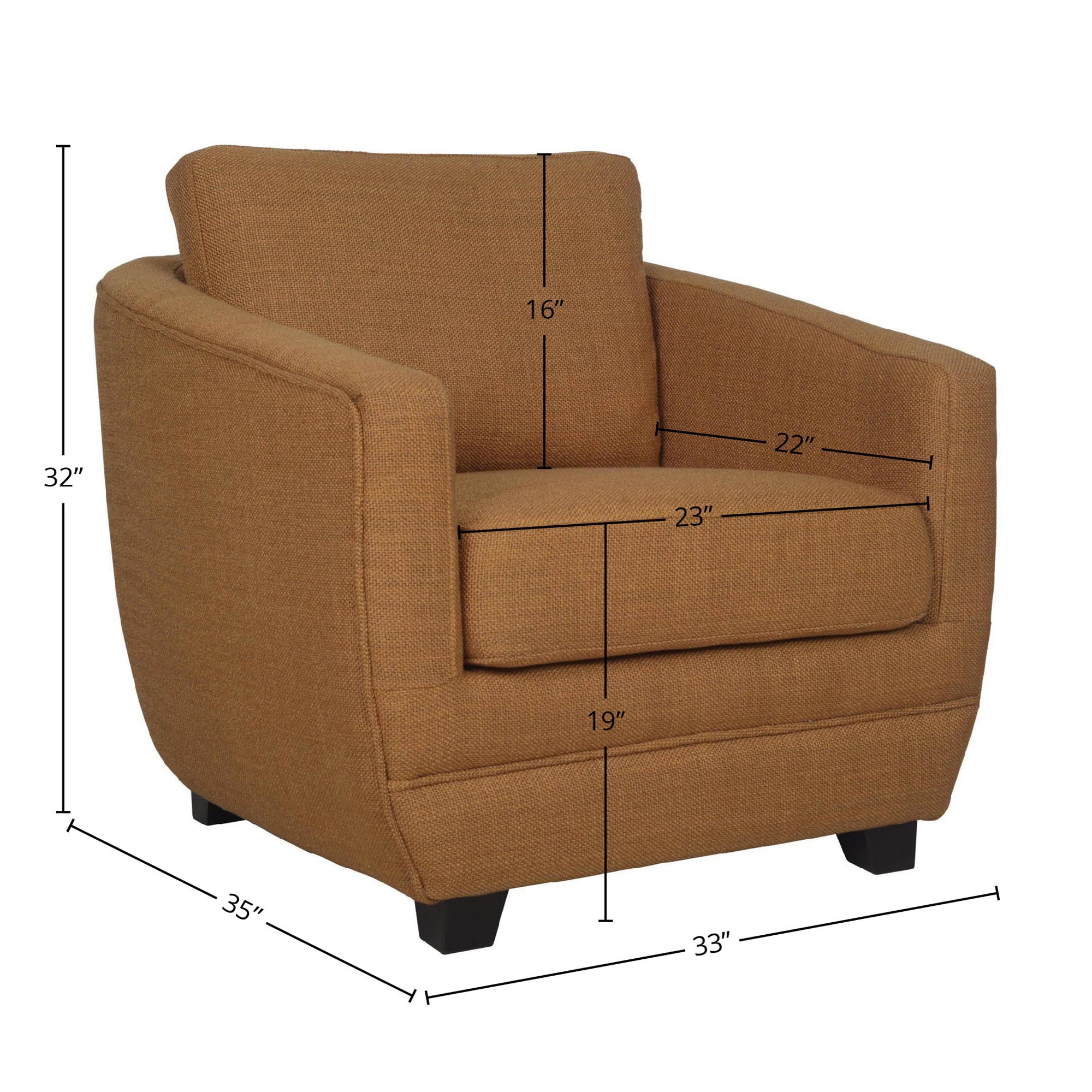 Baltimo Club Chair - Gold (VT) - Image 3