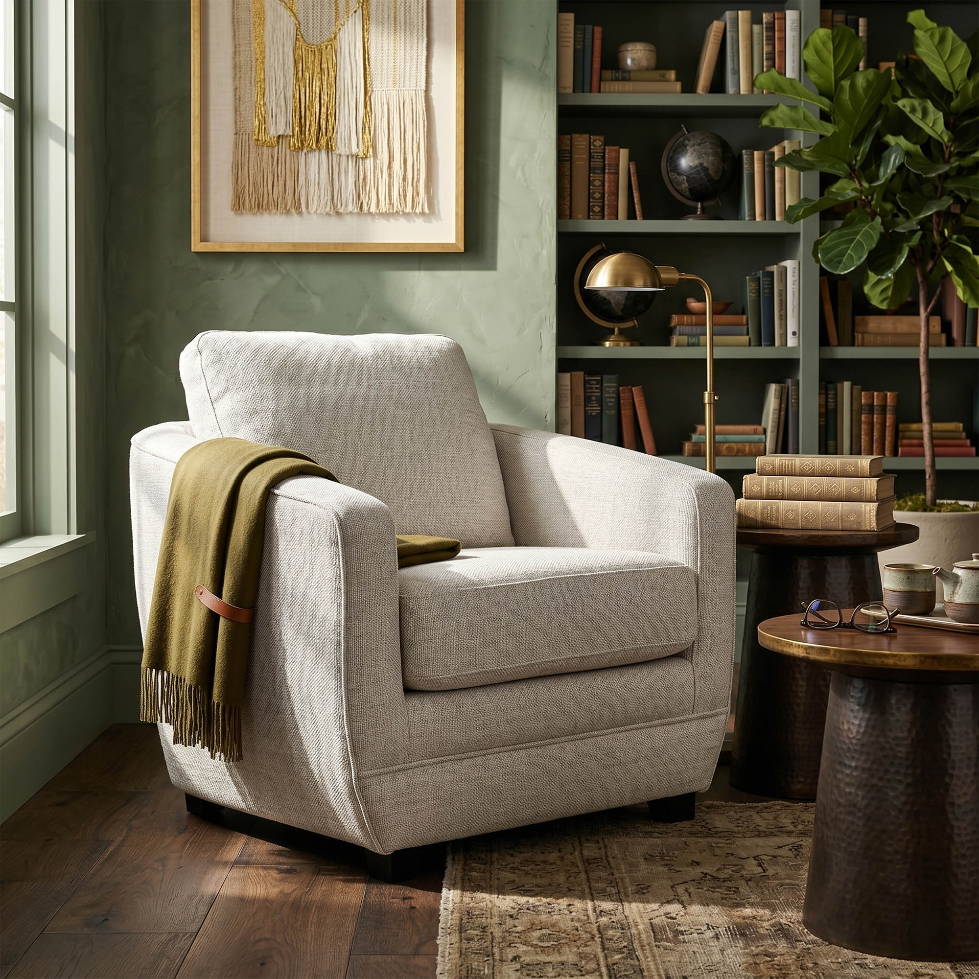 Baltimo Club Chair - Woven Alabaster (VT) - Image 2