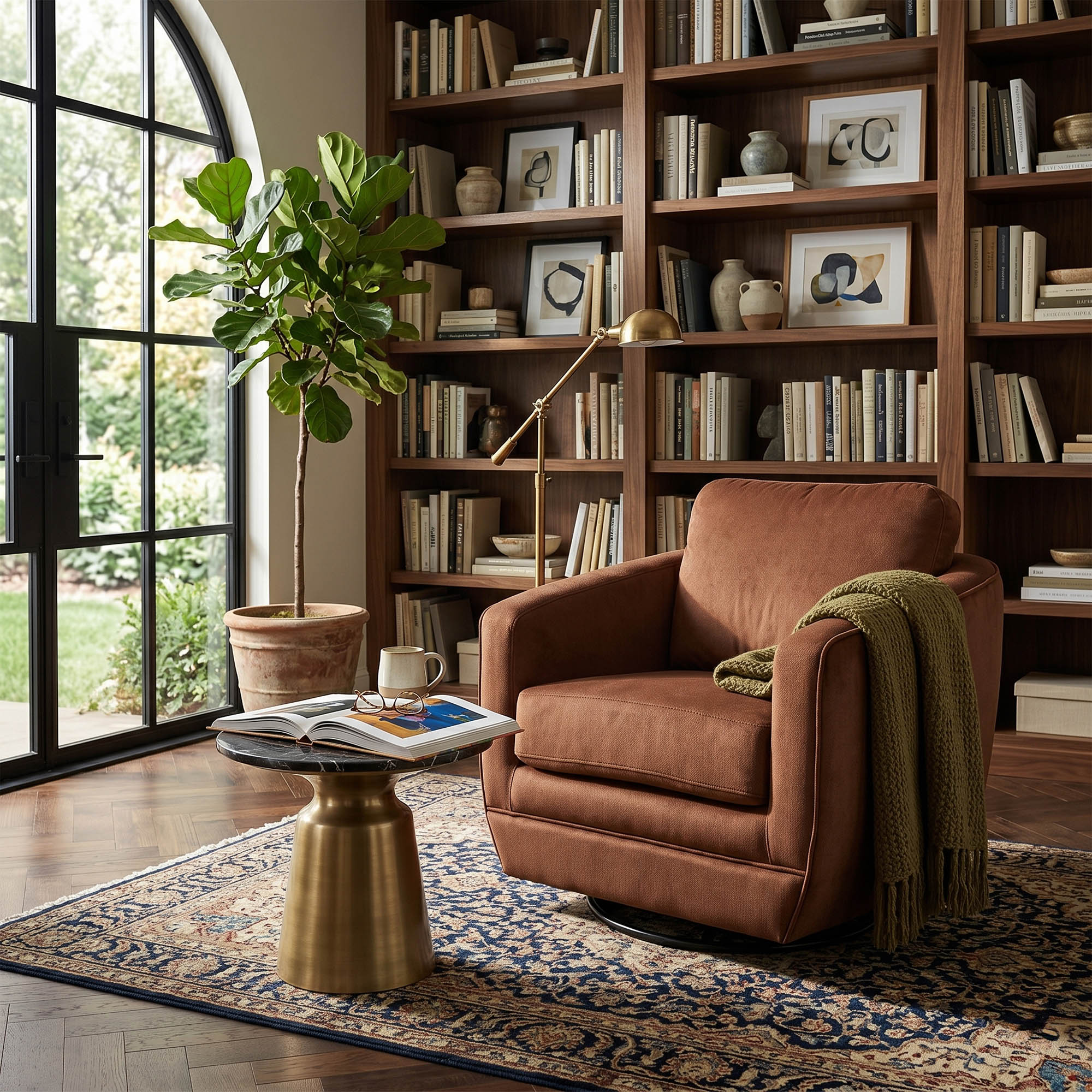 Baltimo Swivel Glider - Ginger Rust (VT) - Image 2