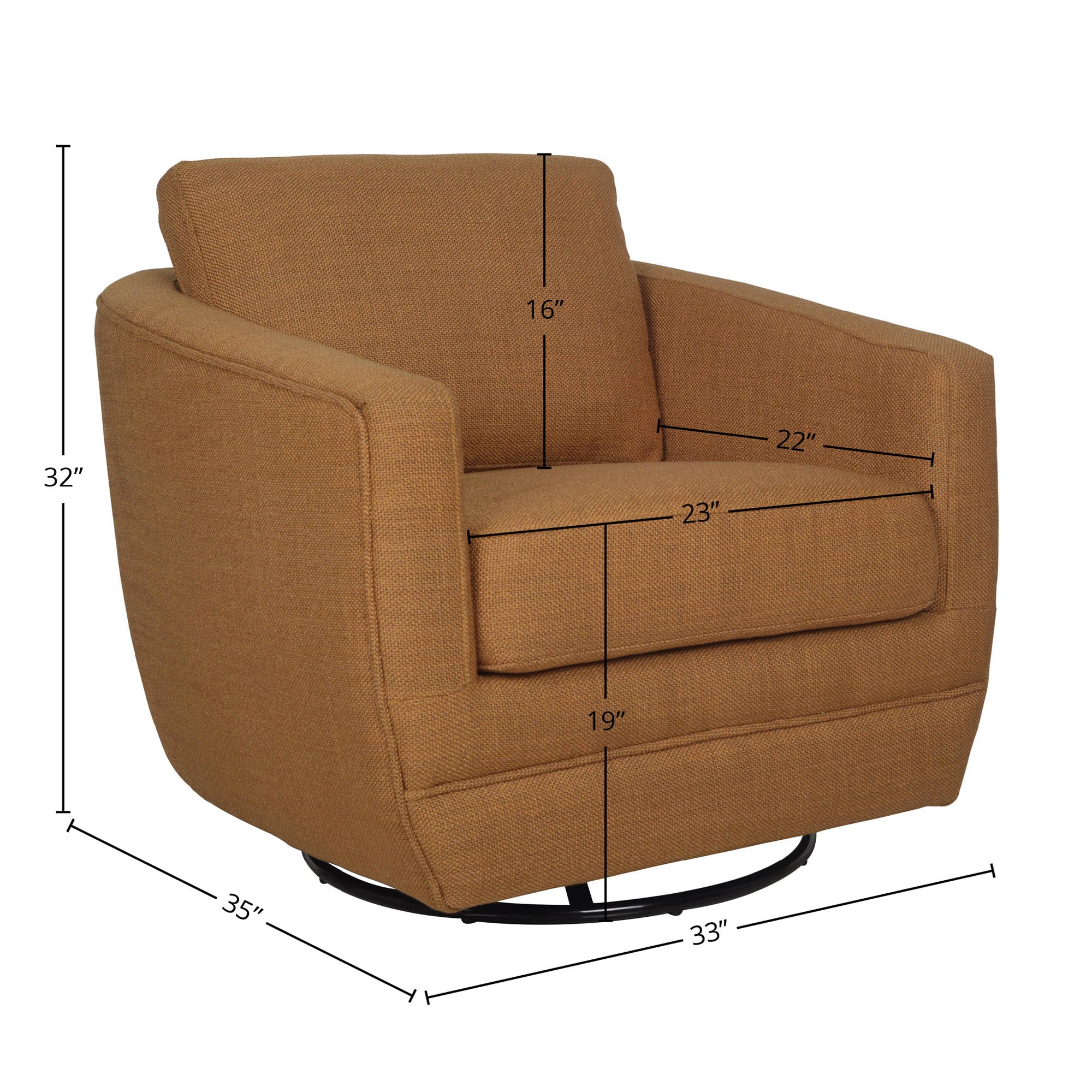 Baltimo Swivel Glider - Gold (VT) - Image 3