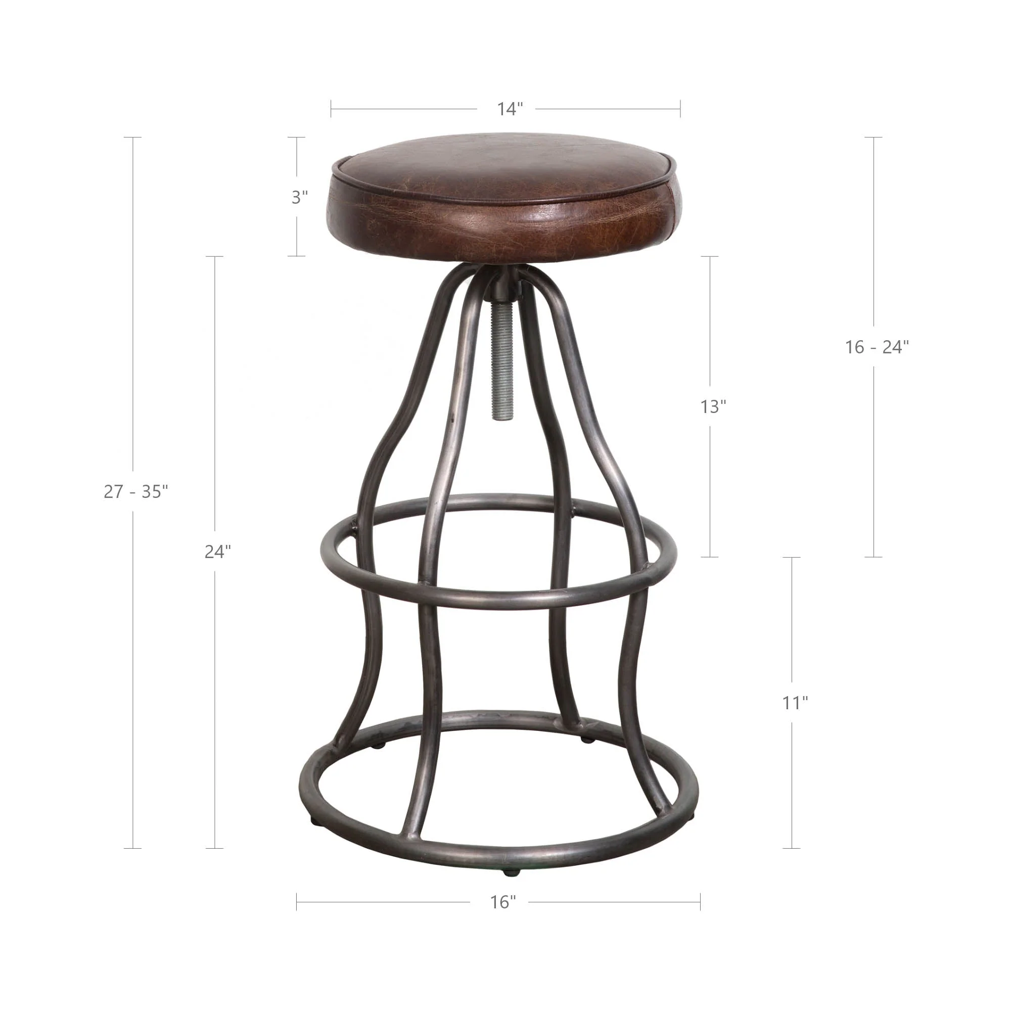 Bowie Stool - Vintage Brown - Image 3