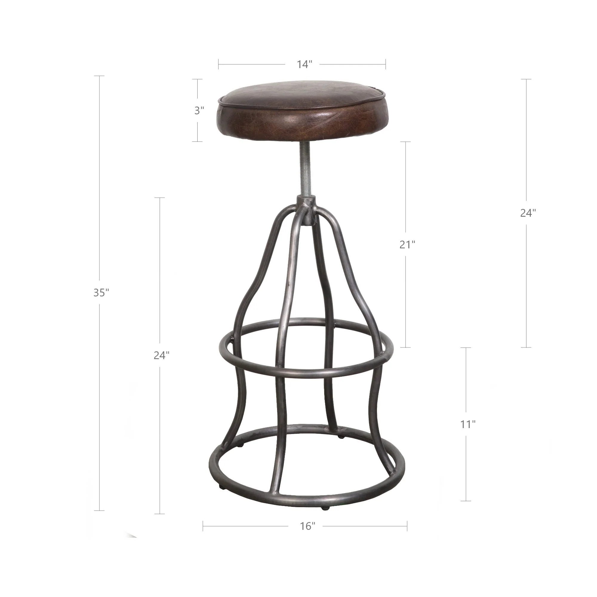 Bowie Stool - Vintage Brown - Image 6