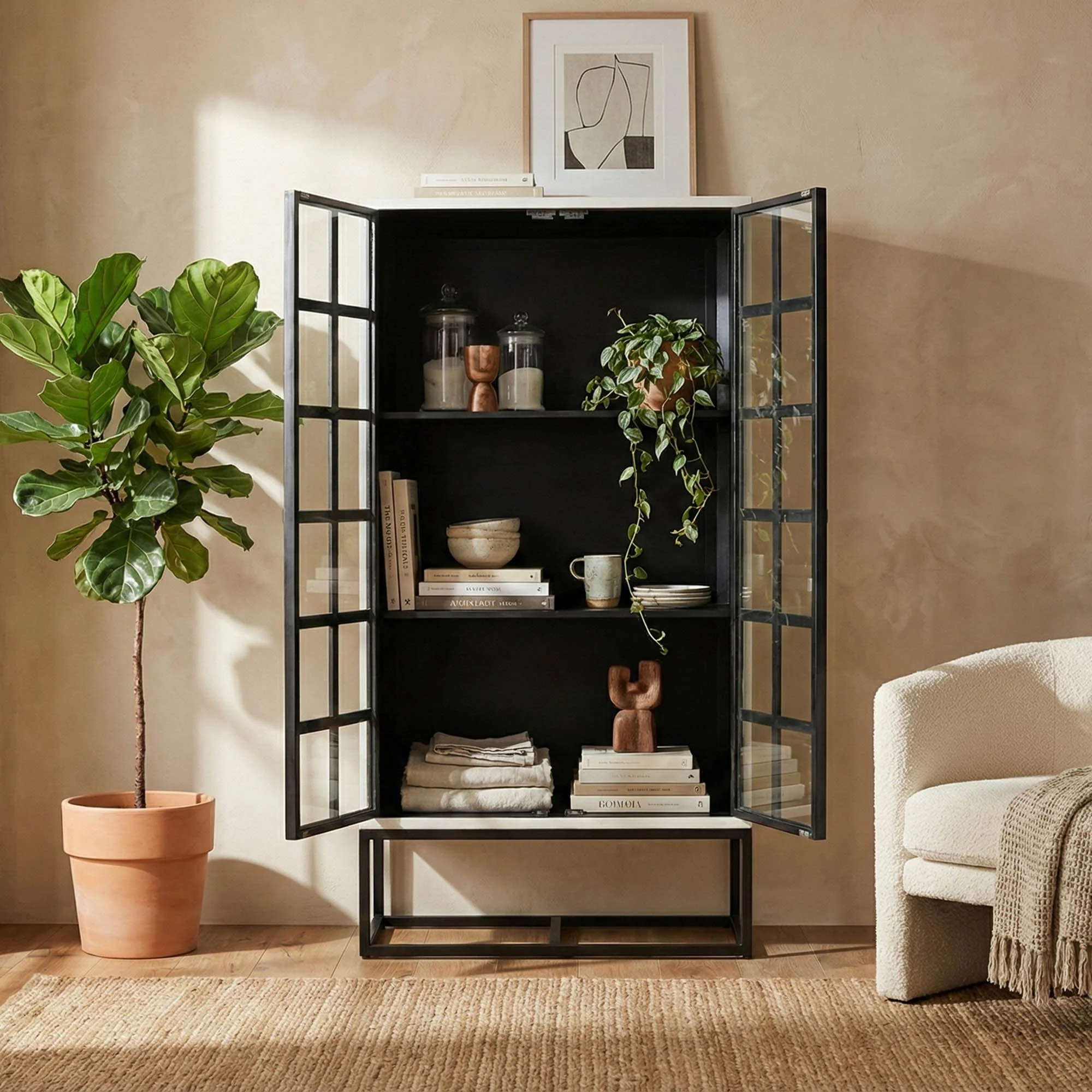 Caged Tall Cabinet - Image 3