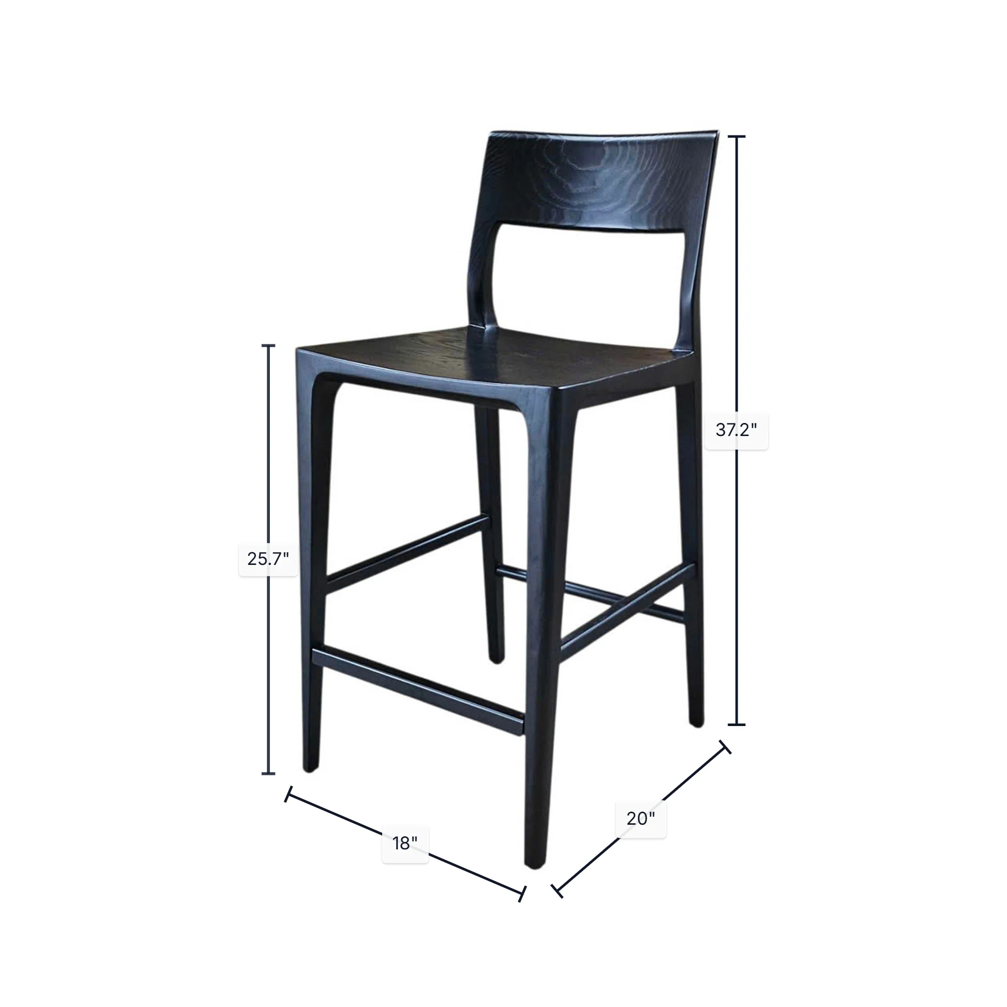 Catania Counter Stool - Black - Image 3