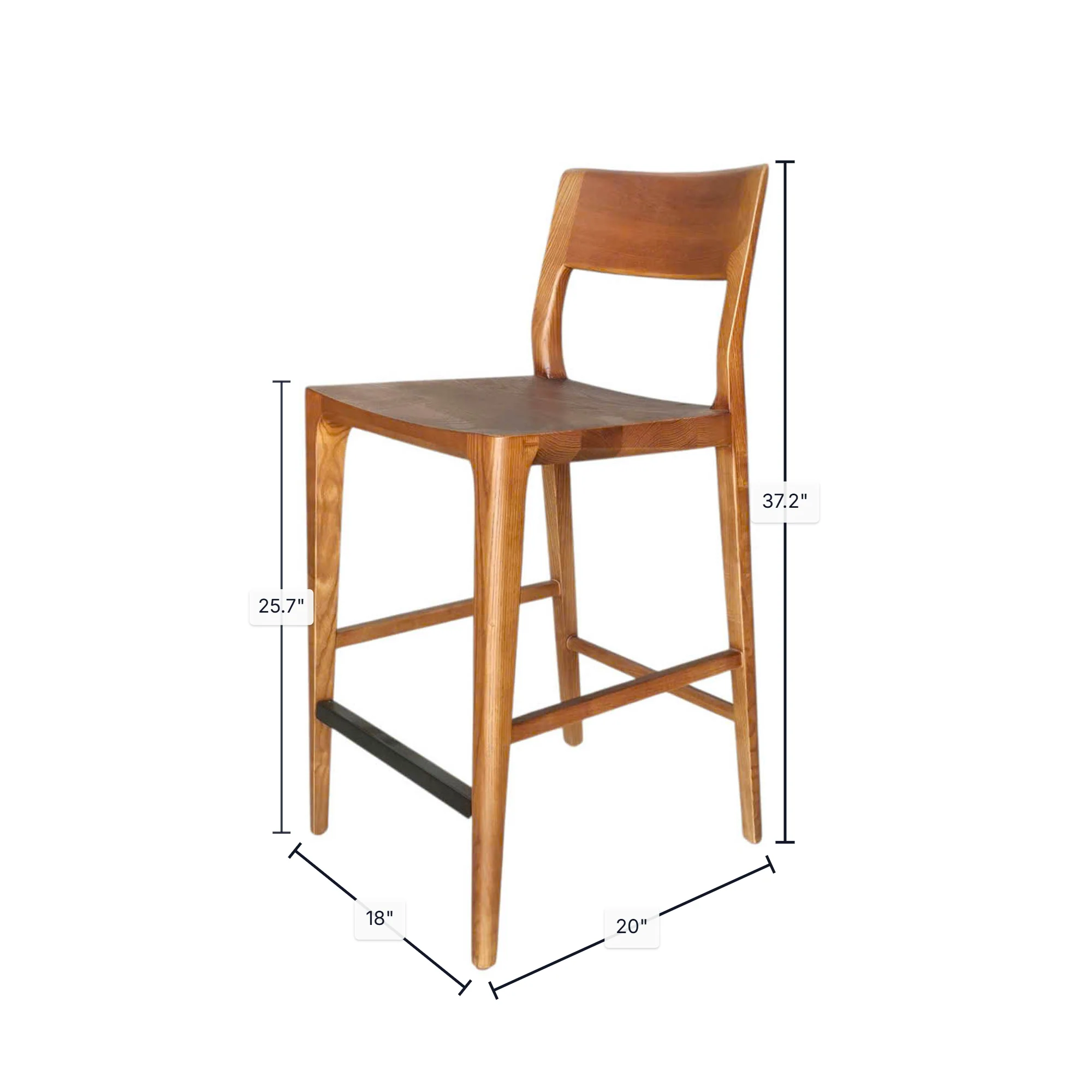 Catania Counter Stool - Warm Brown - Image 3