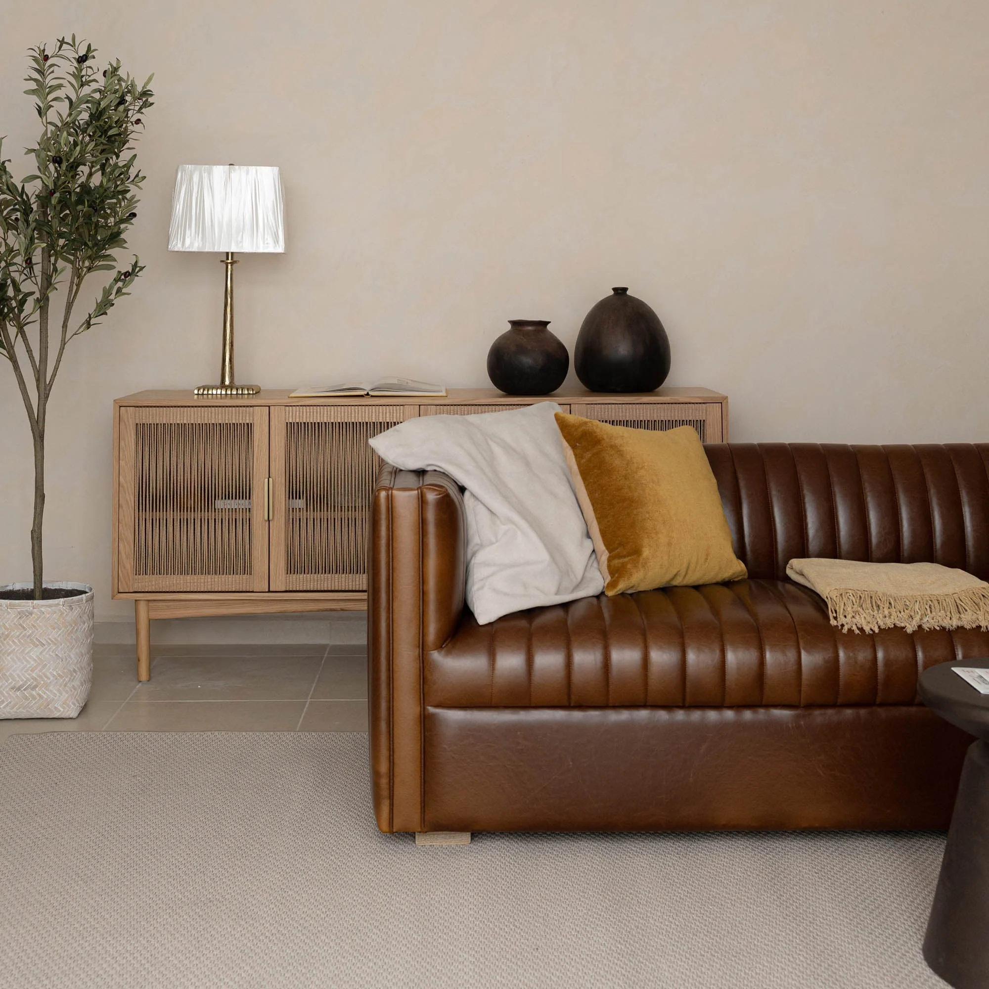 Channel Sofa - Camel Brown - Image 2