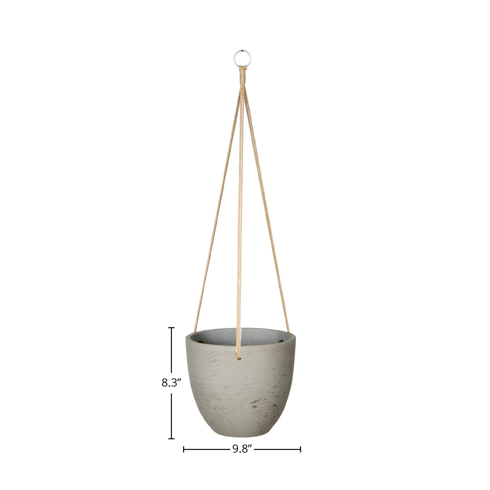 Classic Medium Hanging Pot - Cement Grey - Image 3