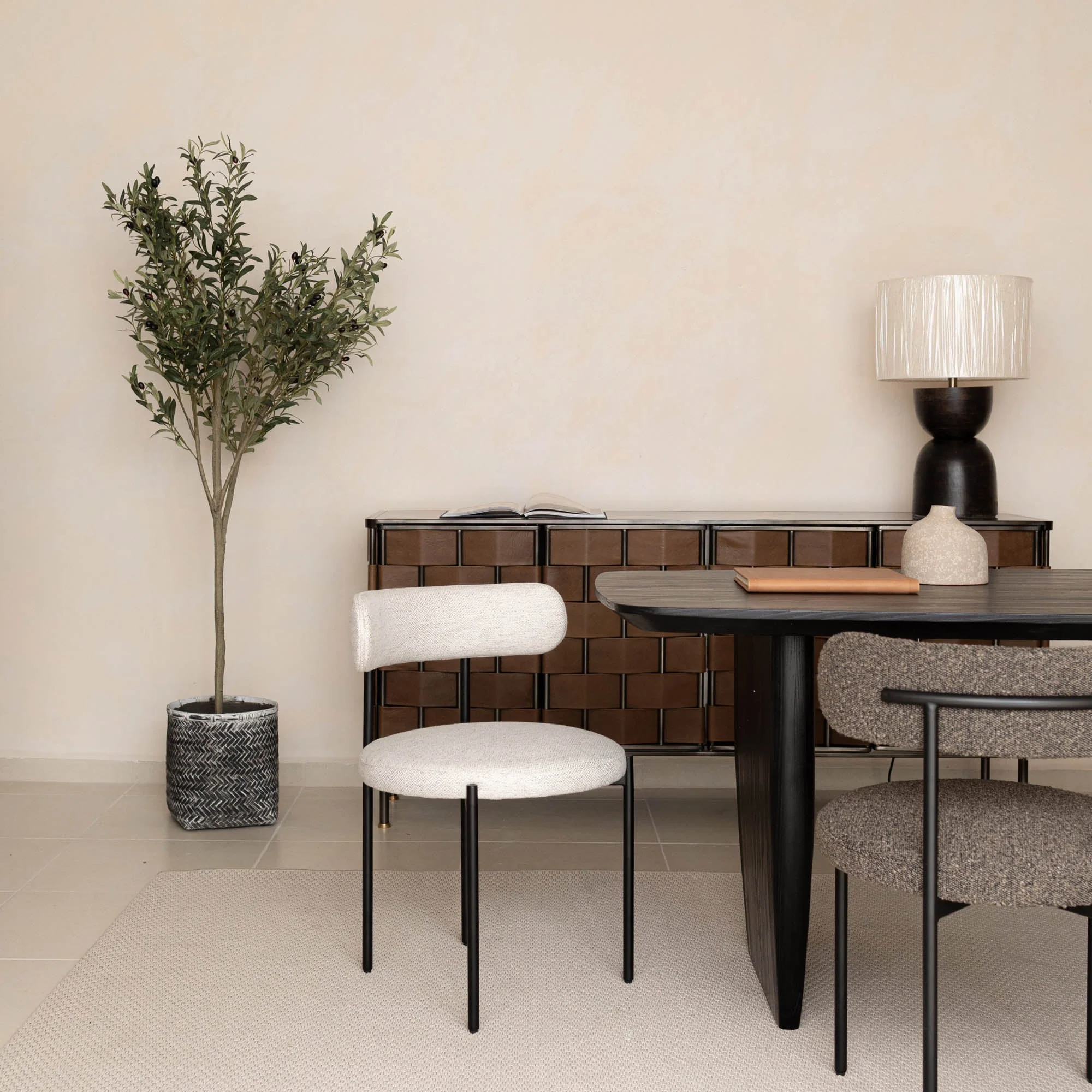 Cleo Dining Chair - Brown Boucle - Image 11