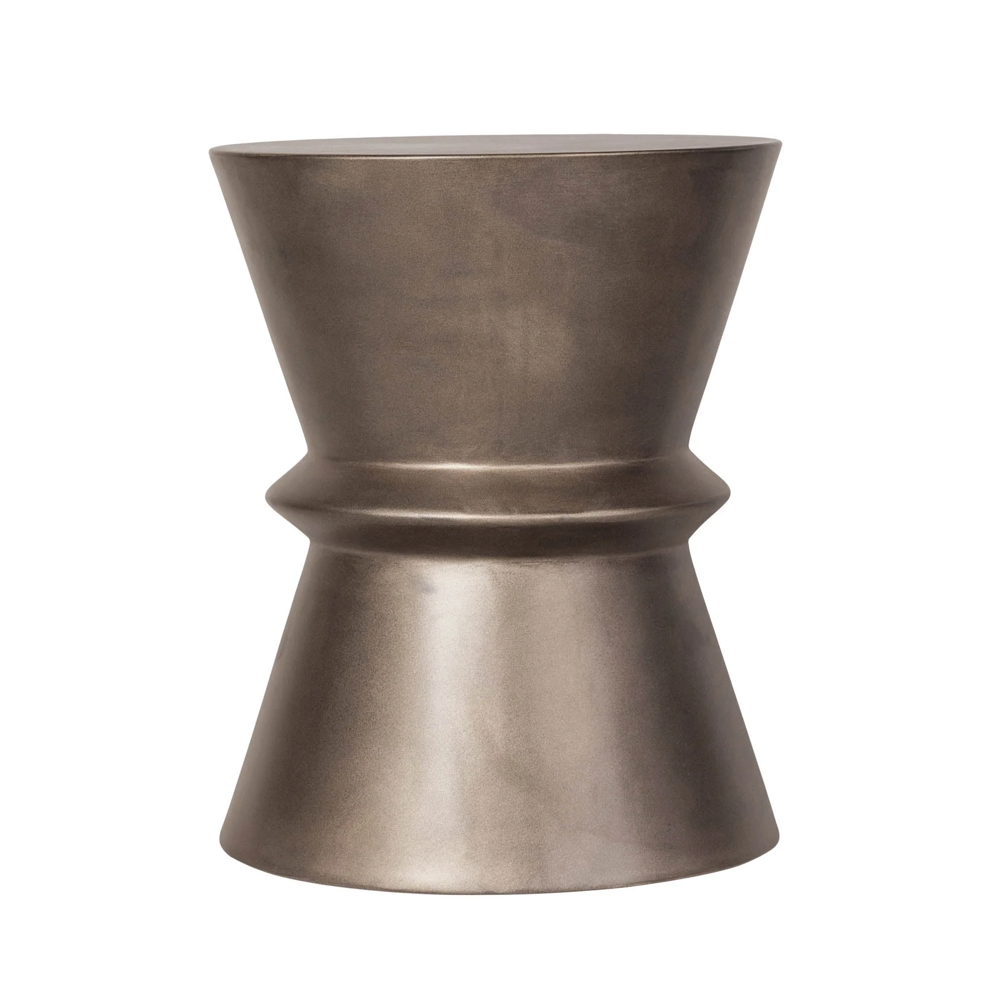 Concrete Hourglass Side Table - Bronze - Image 4