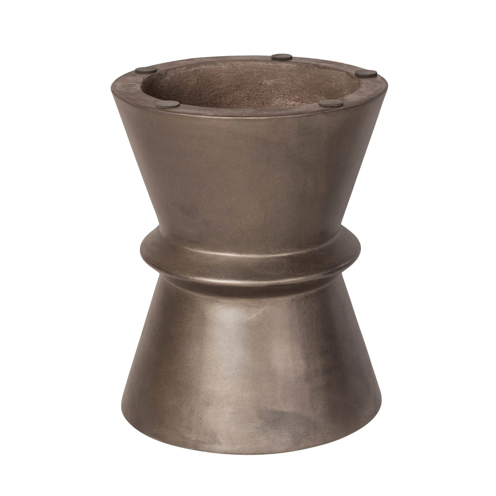 Concrete Hourglass Side Table - Bronze - Image 6