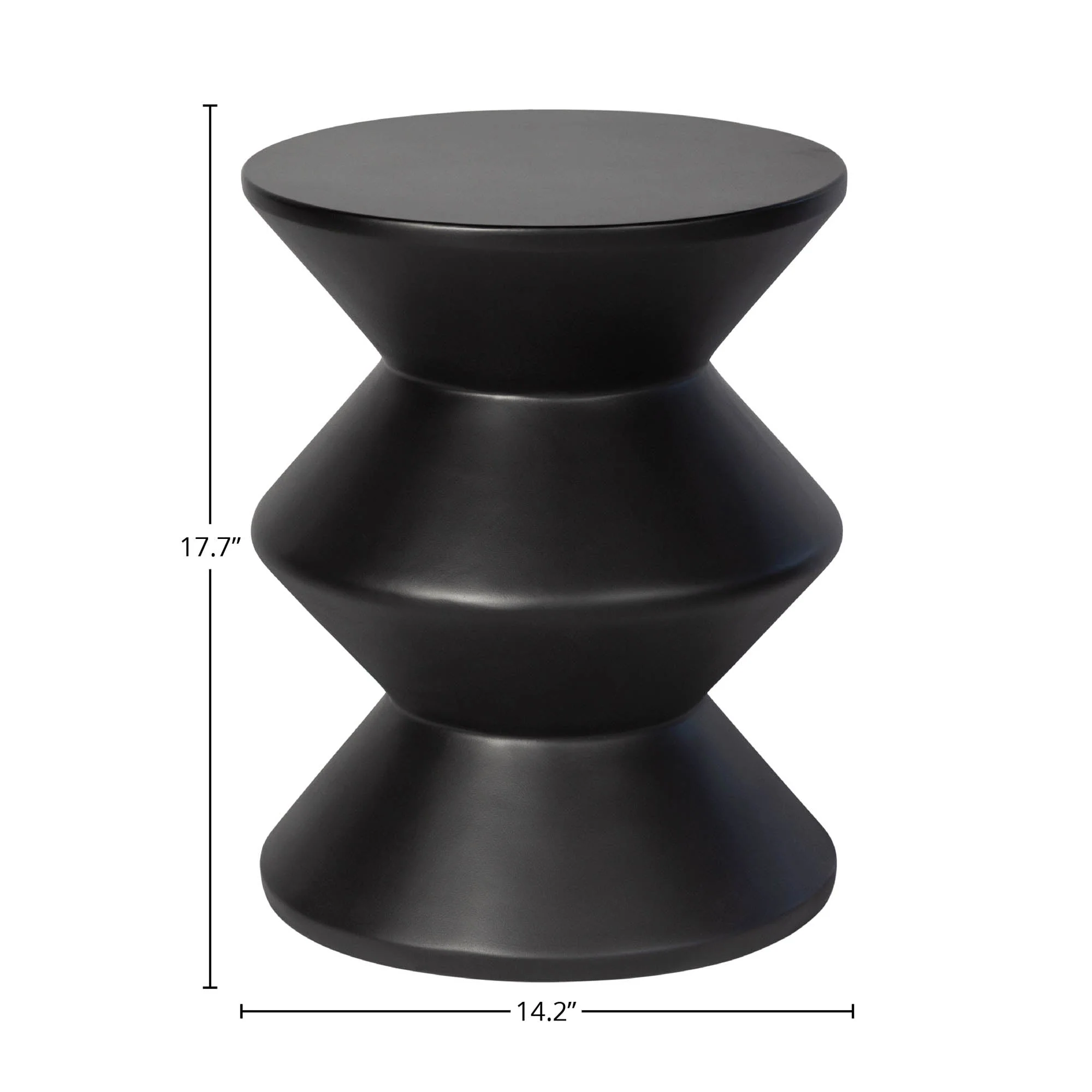 Concrete Inverted Side Table - Black - Image 3