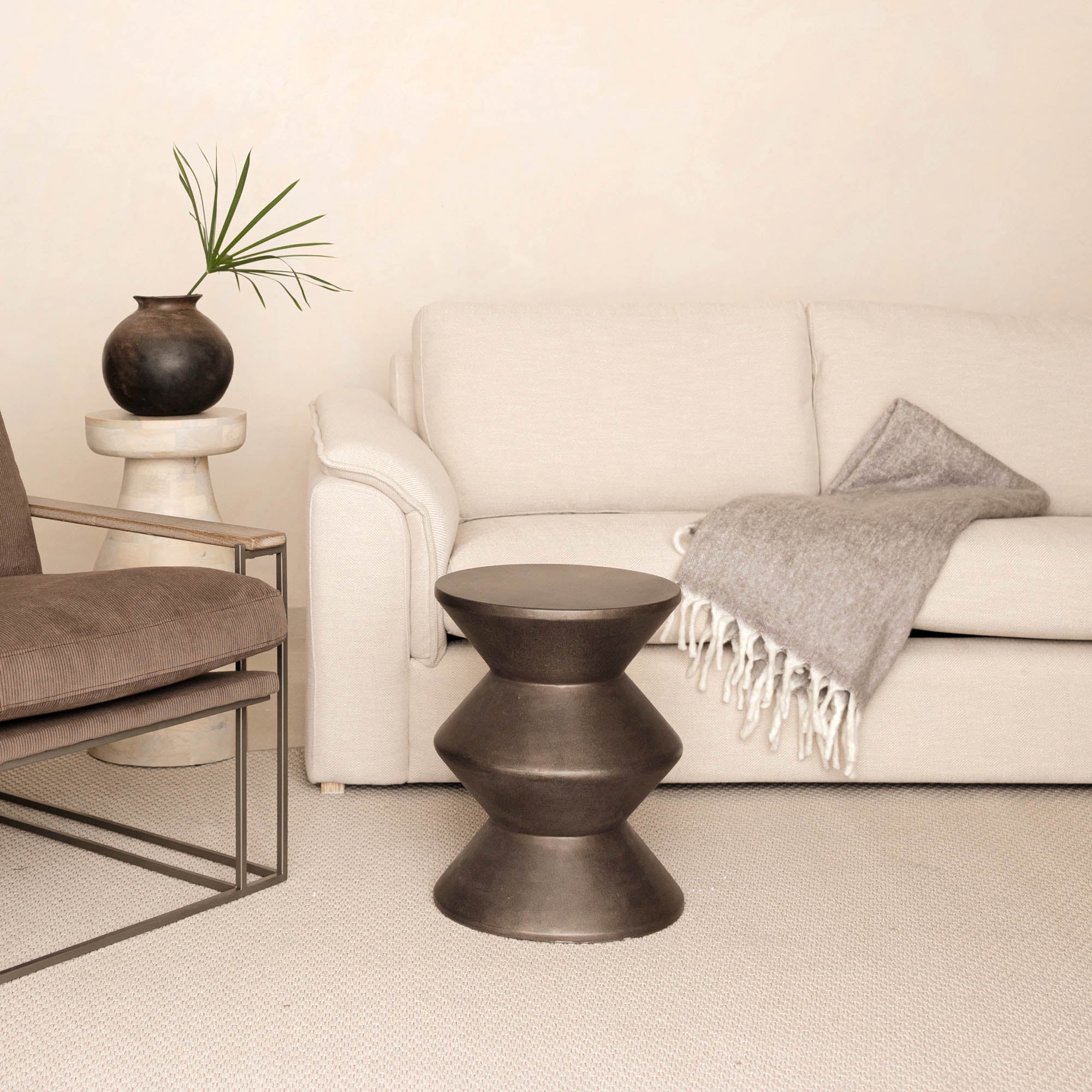 Concrete Inverted Side Table - Bronze - Image 10