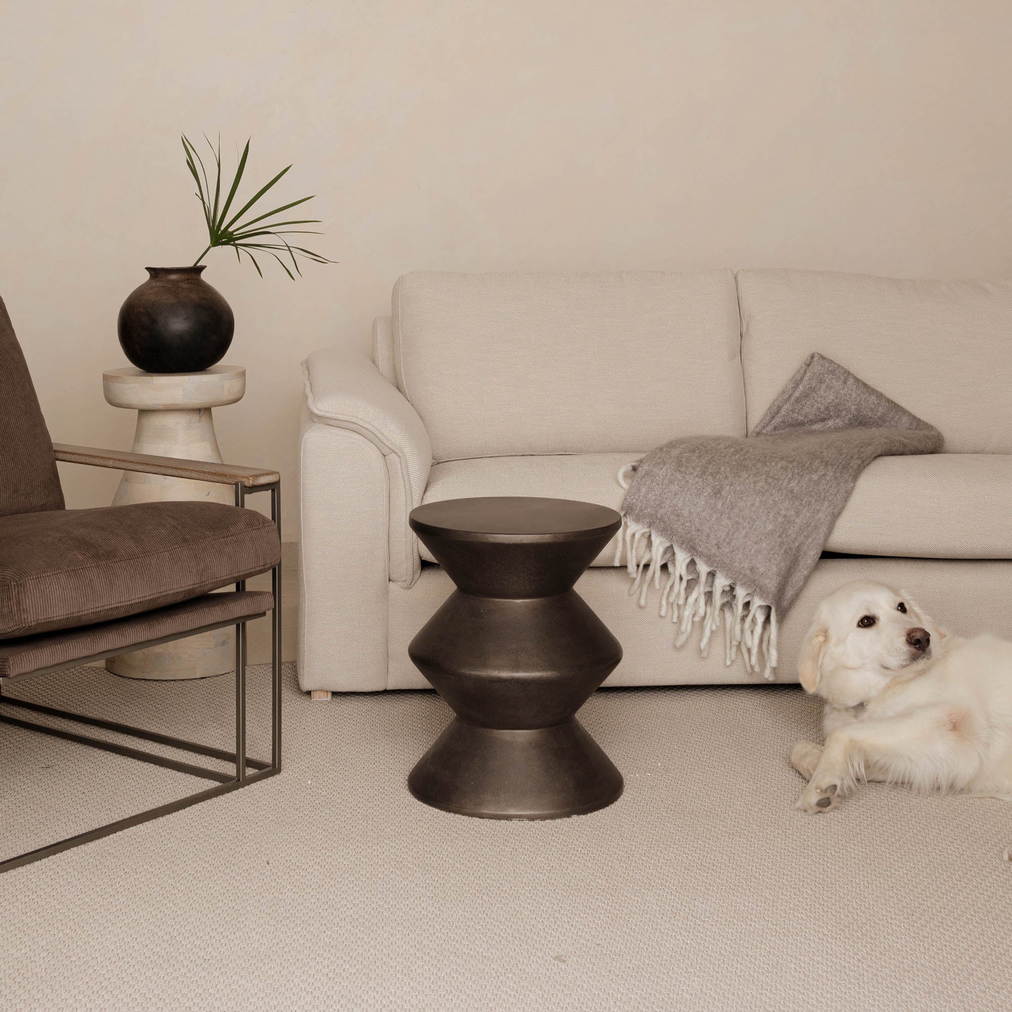 Concrete Inverted Side Table - Bronze - Image 12