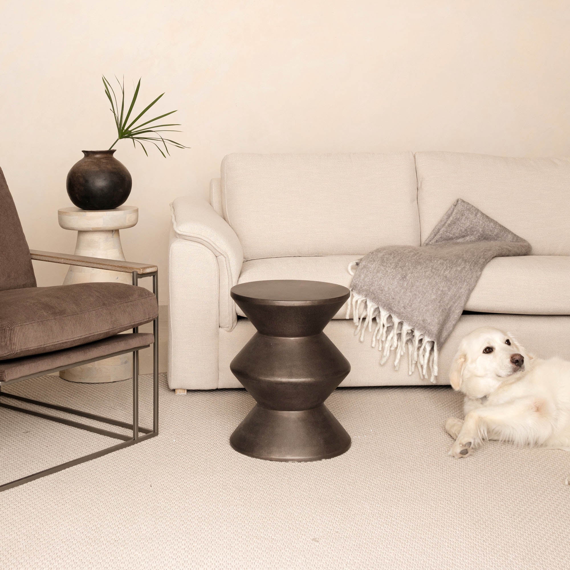Concrete Inverted Side Table - Bronze - Image 13