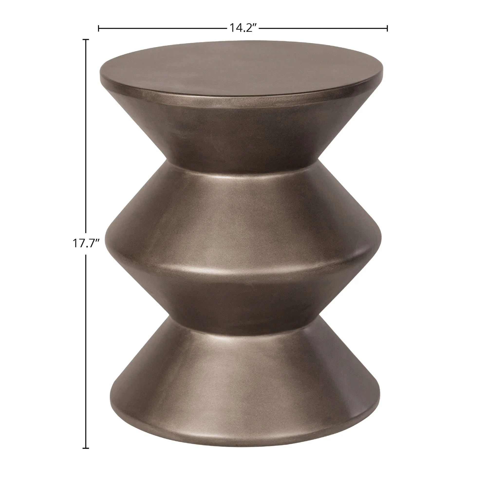 Concrete Inverted Side Table - Bronze - Image 3