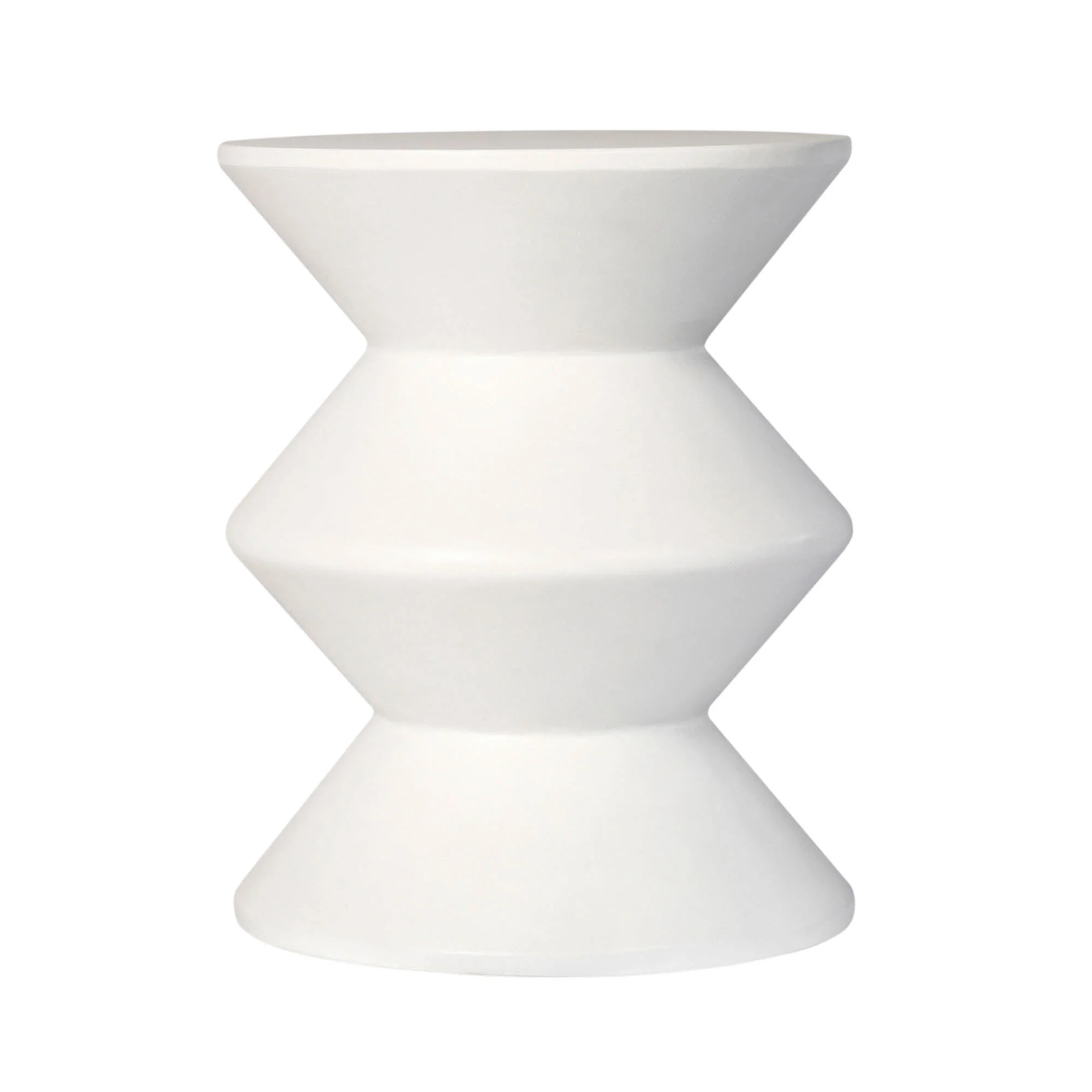 Concrete Inverted Side Table - White - Image 4