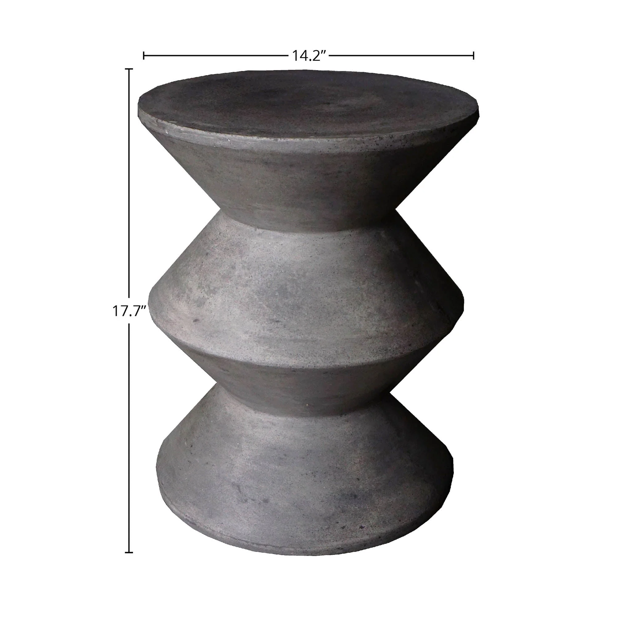 Concrete Inverted Side Table - Dark Grey - Image 3