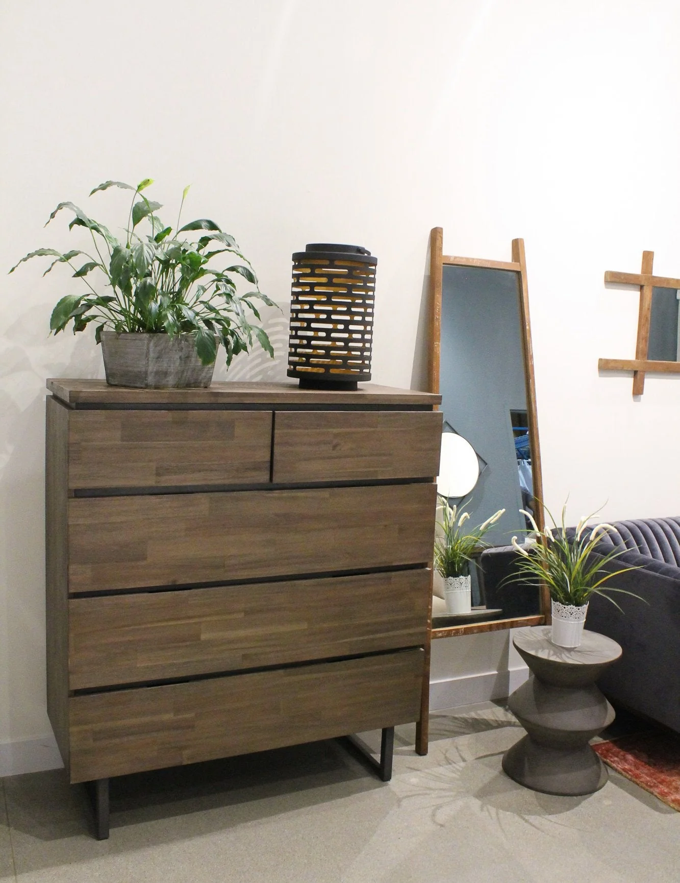 Concrete Inverted Side Table - Dark Grey - Image 7