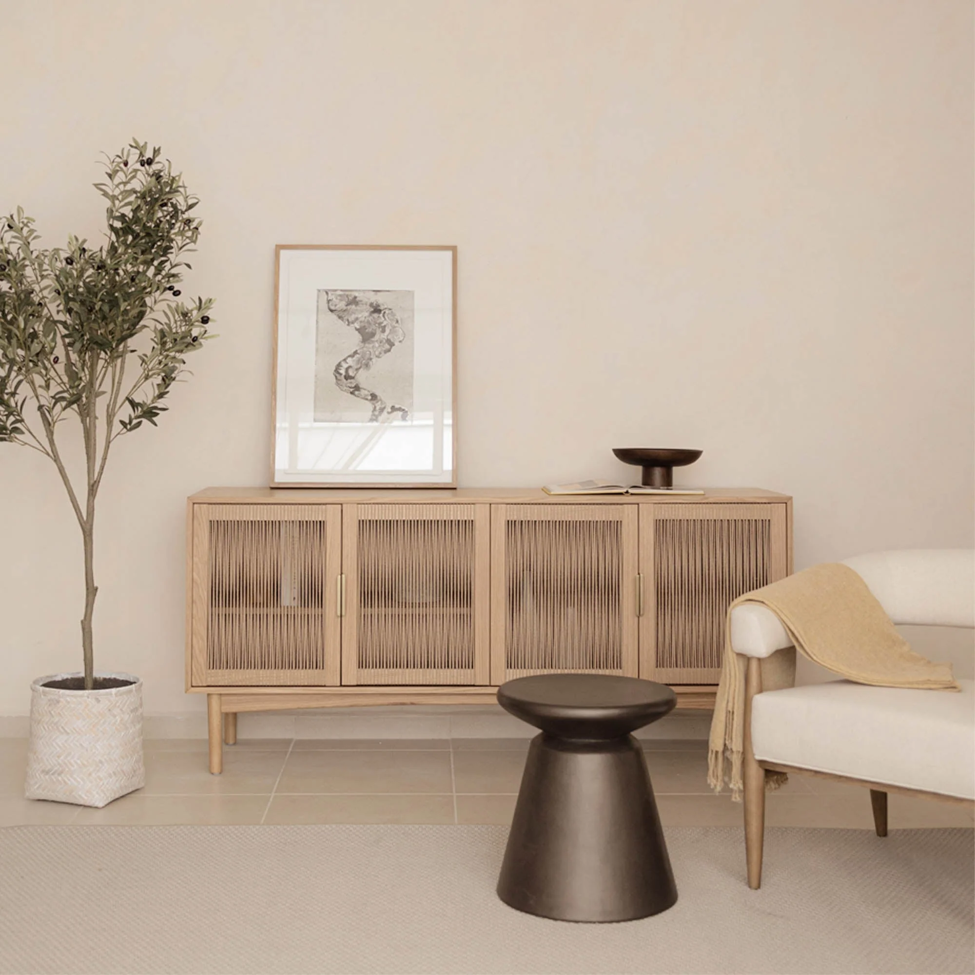 Concrete Mineral Side Table - Bronze - Image 13
