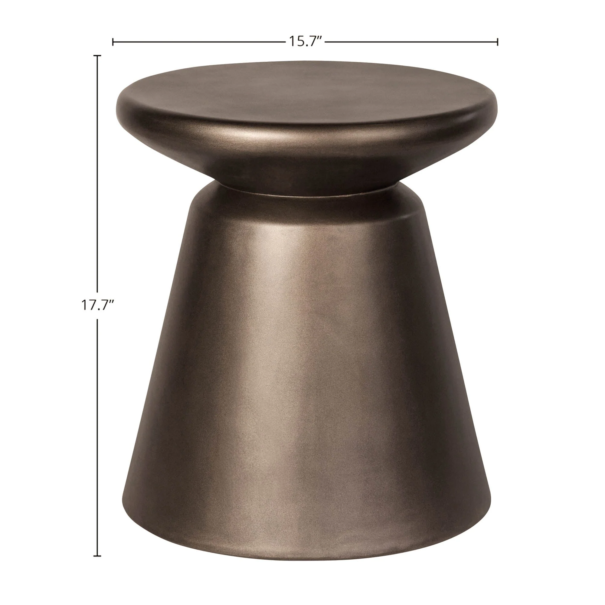 Concrete Mineral Side Table - Bronze - Image 3