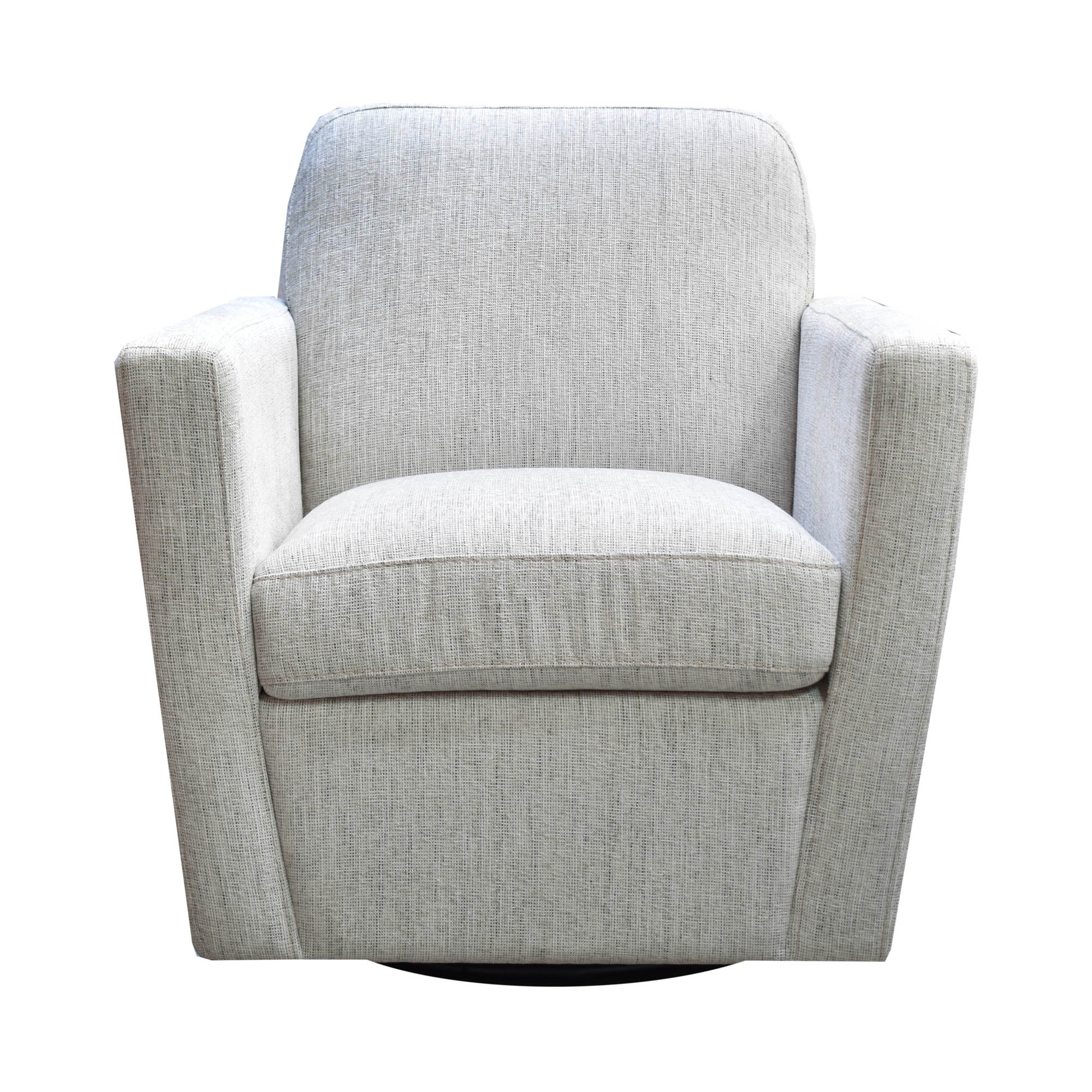 Cooper Swivel Club Chair - Woven Linen - Image 4