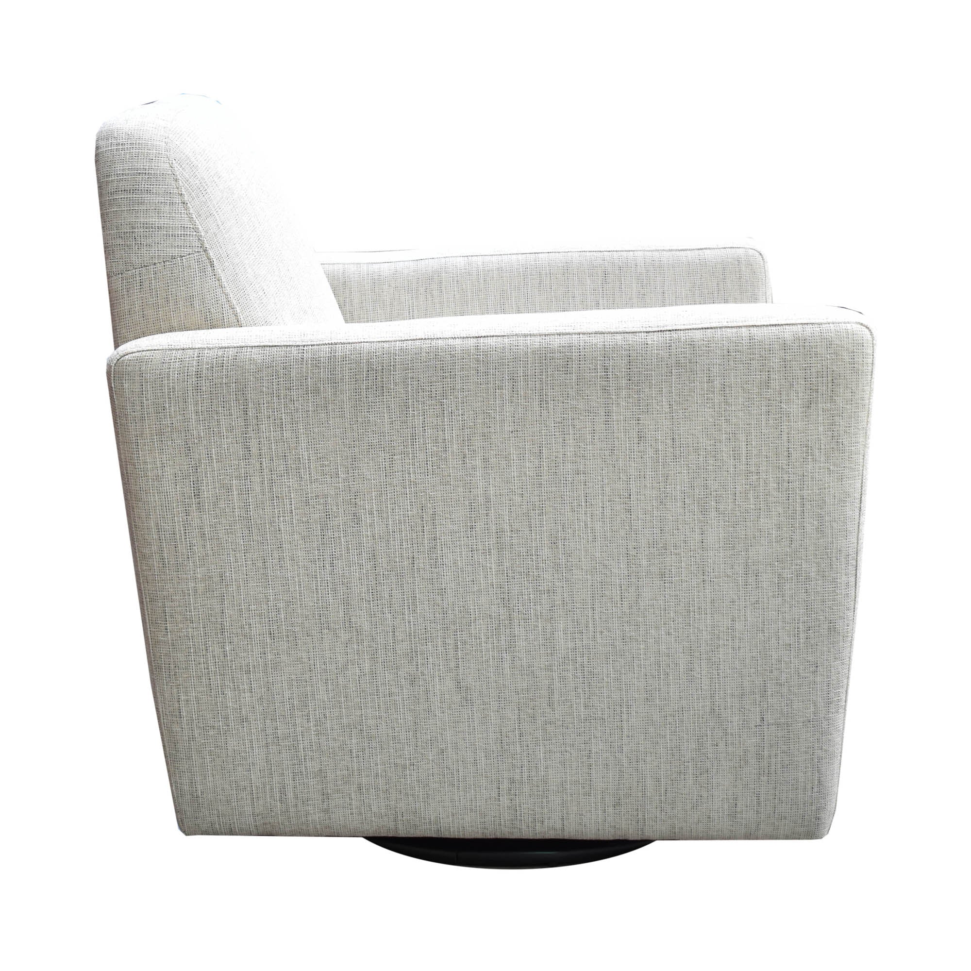 Cooper Swivel Club Chair - Woven Linen - Image 5