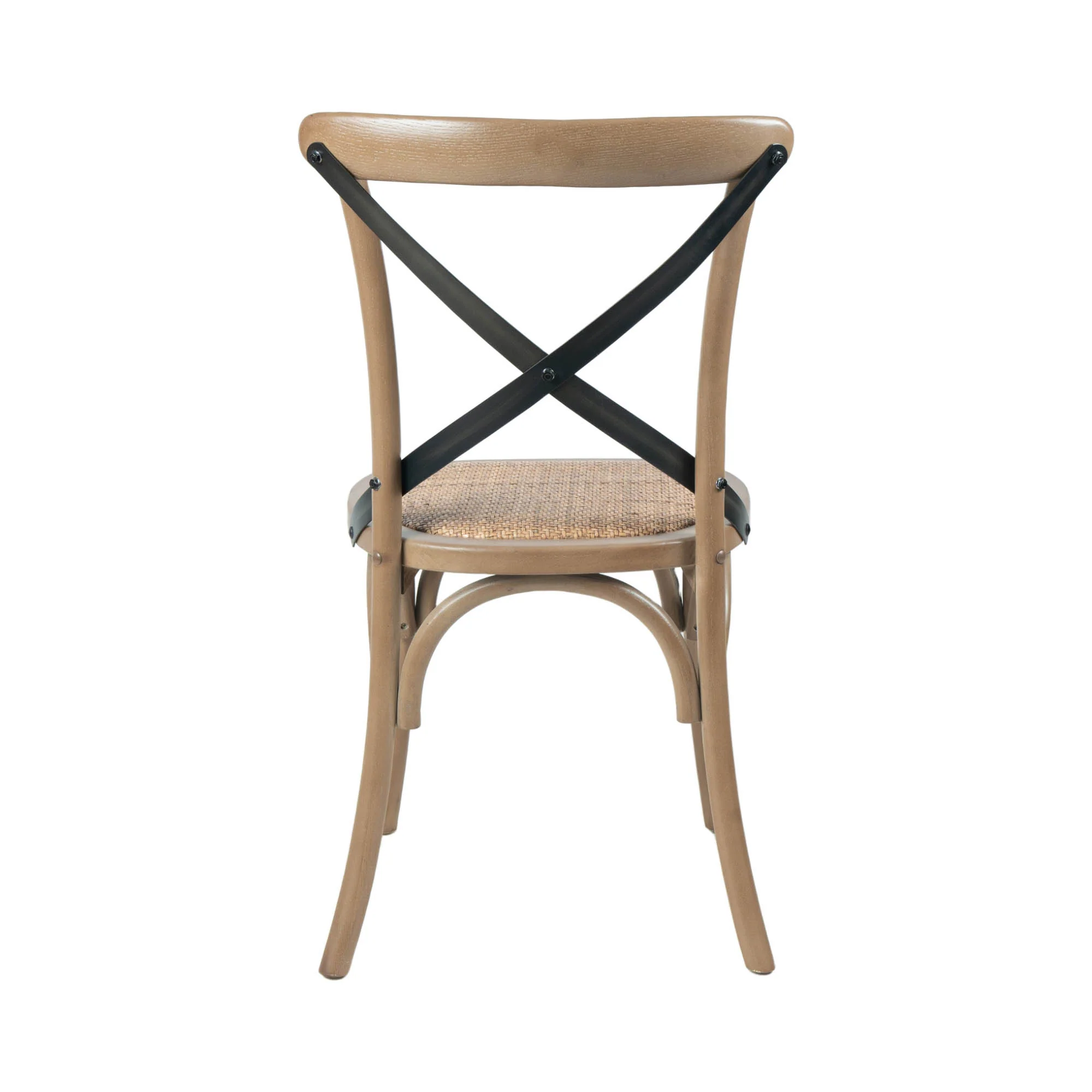 Cross Back Chair w/ Rattan Seat - Sundried - Image 6