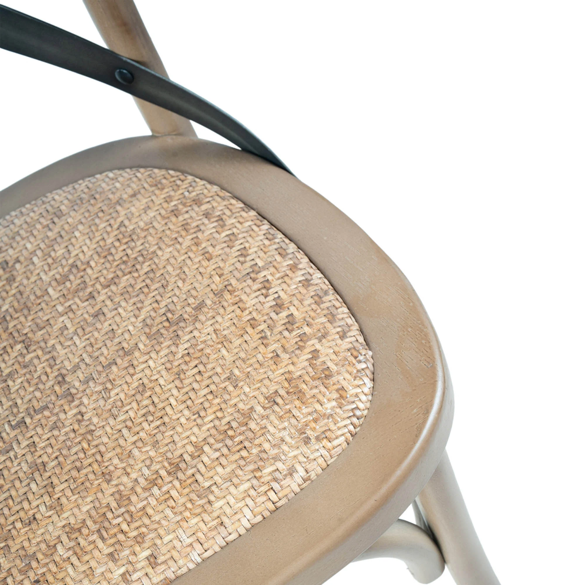 Cross Back Chair w/ Rattan Seat - Sundried - Image 7