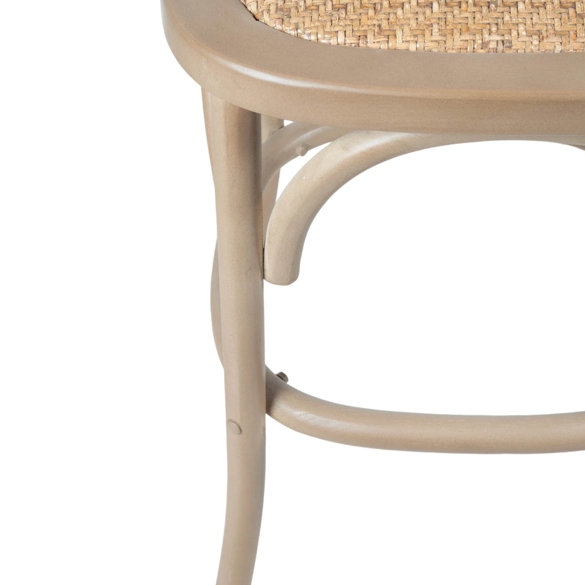 Cross Back Fixed Counter Stool - Sundried - Image 9