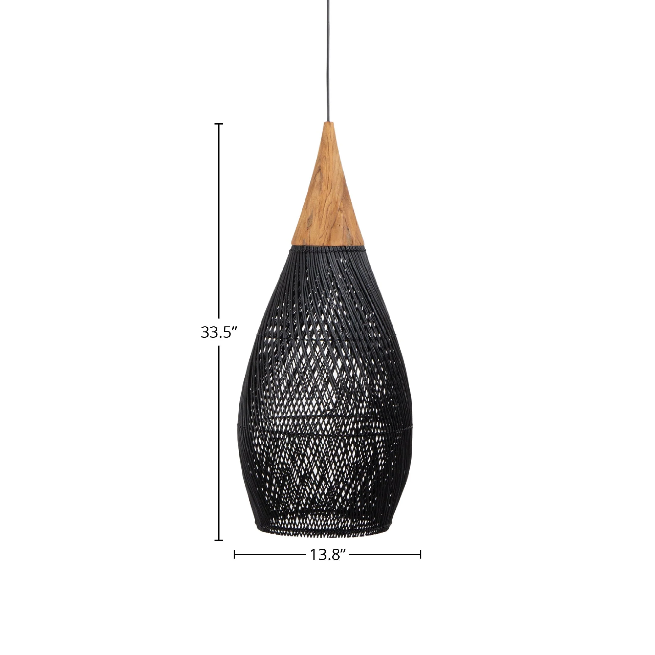 D-Bodhi Horn Pendant Large - Black - Image 3