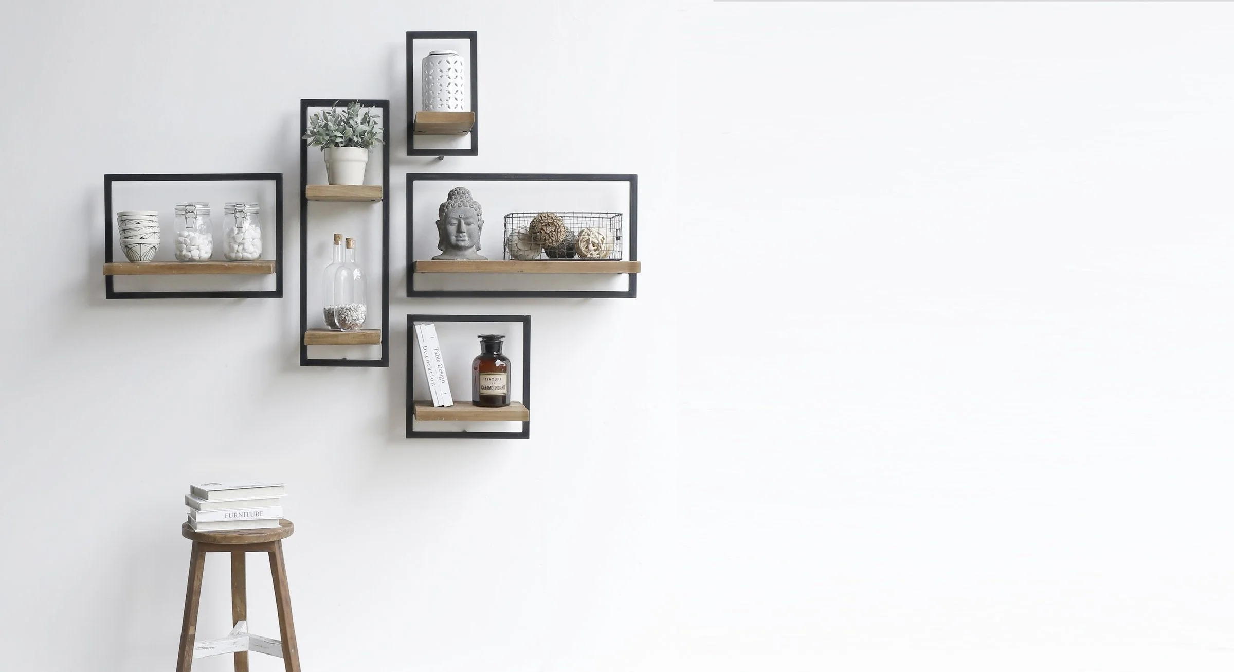 D-Bodhi Metal Frame Wall Box - Natural - Type D (1/box) - Image 3