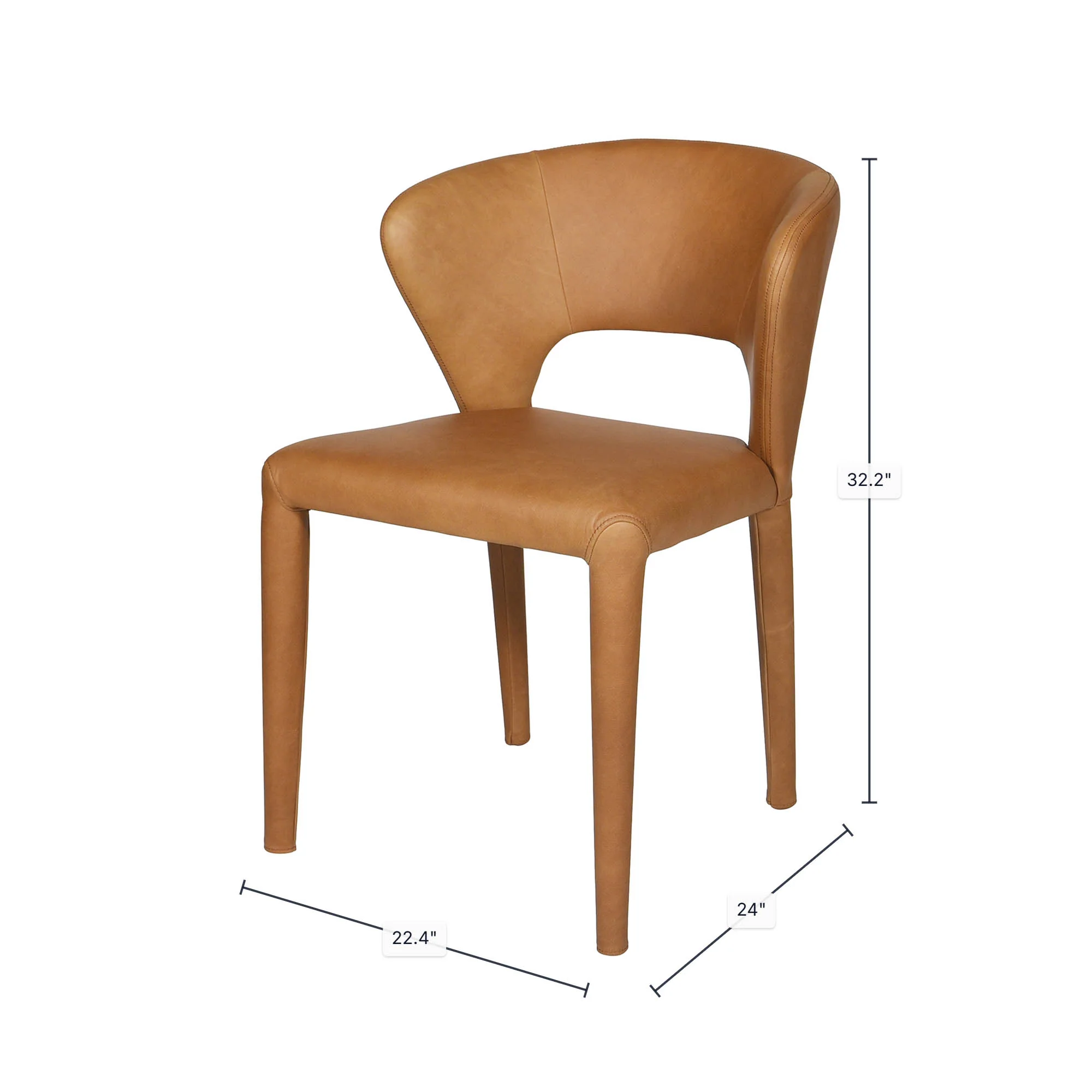 Dakota Dining Chair - Tan - Image 3