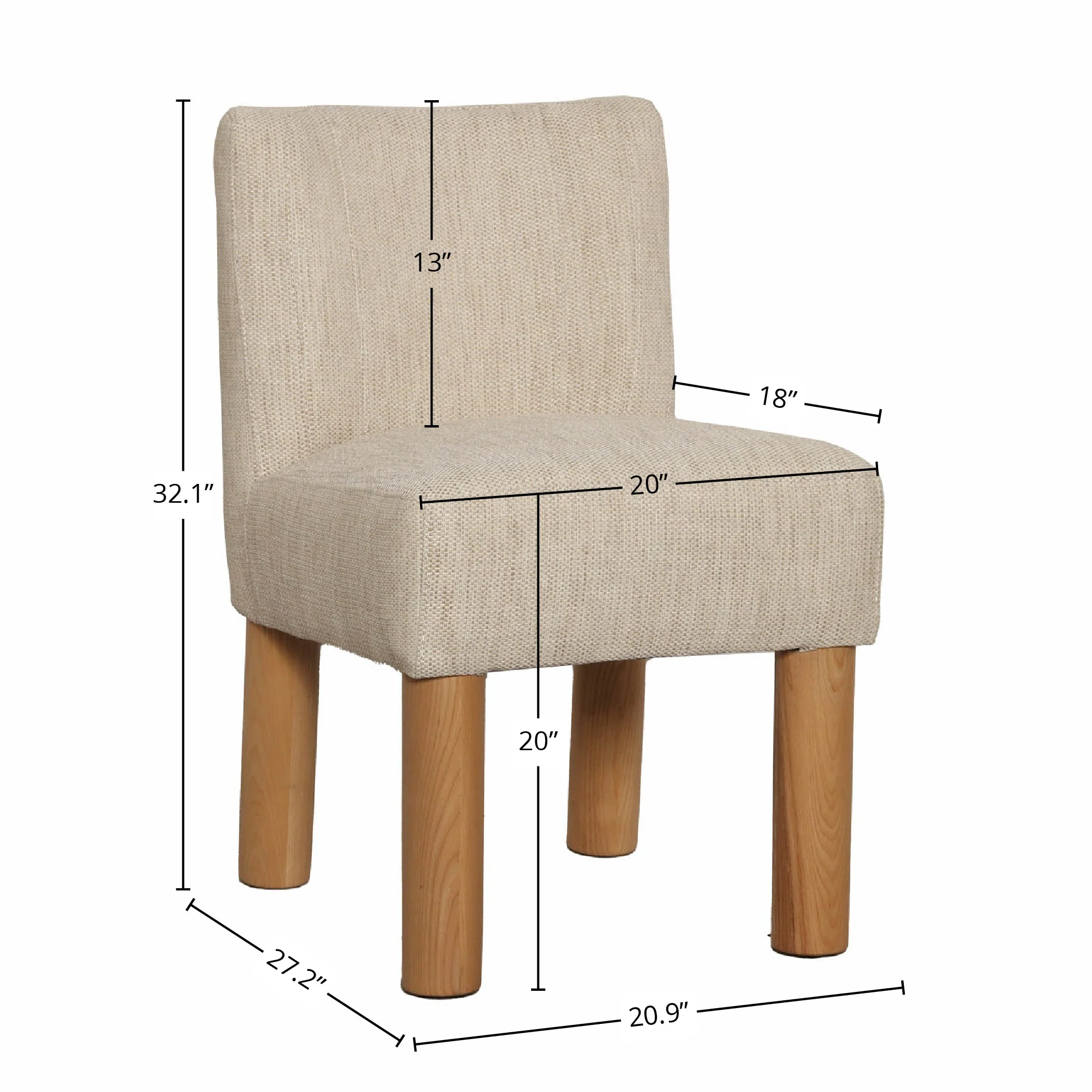 Destiny Dining Chair - Tweed Natural - Image 3