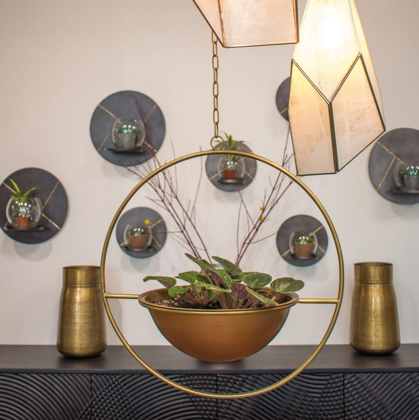 Earth Wind & Fire Hanging Pots (Set of 2) - Image 5