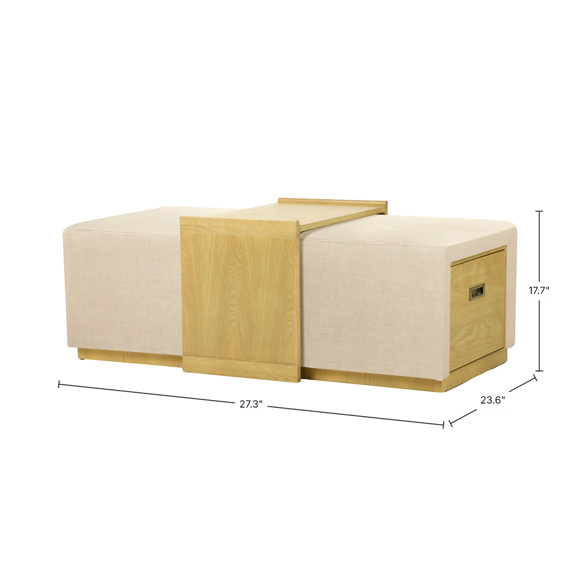 Elara Storage Ottoman - Barley Chenille - Image 3