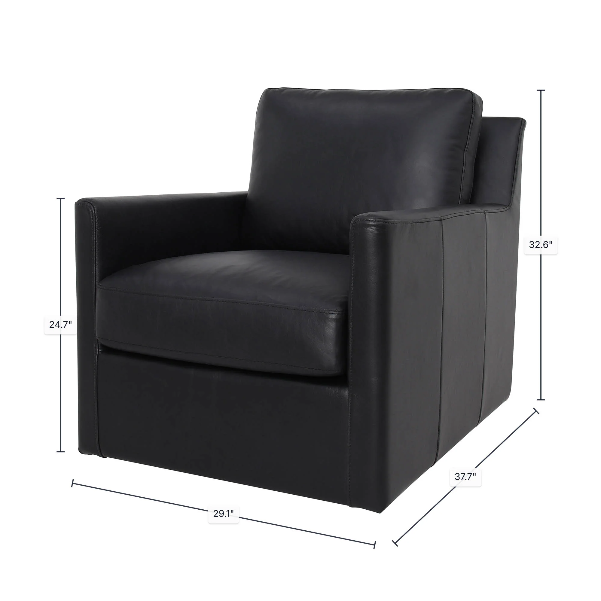 Europa Swivel Glider - Black - Image 3