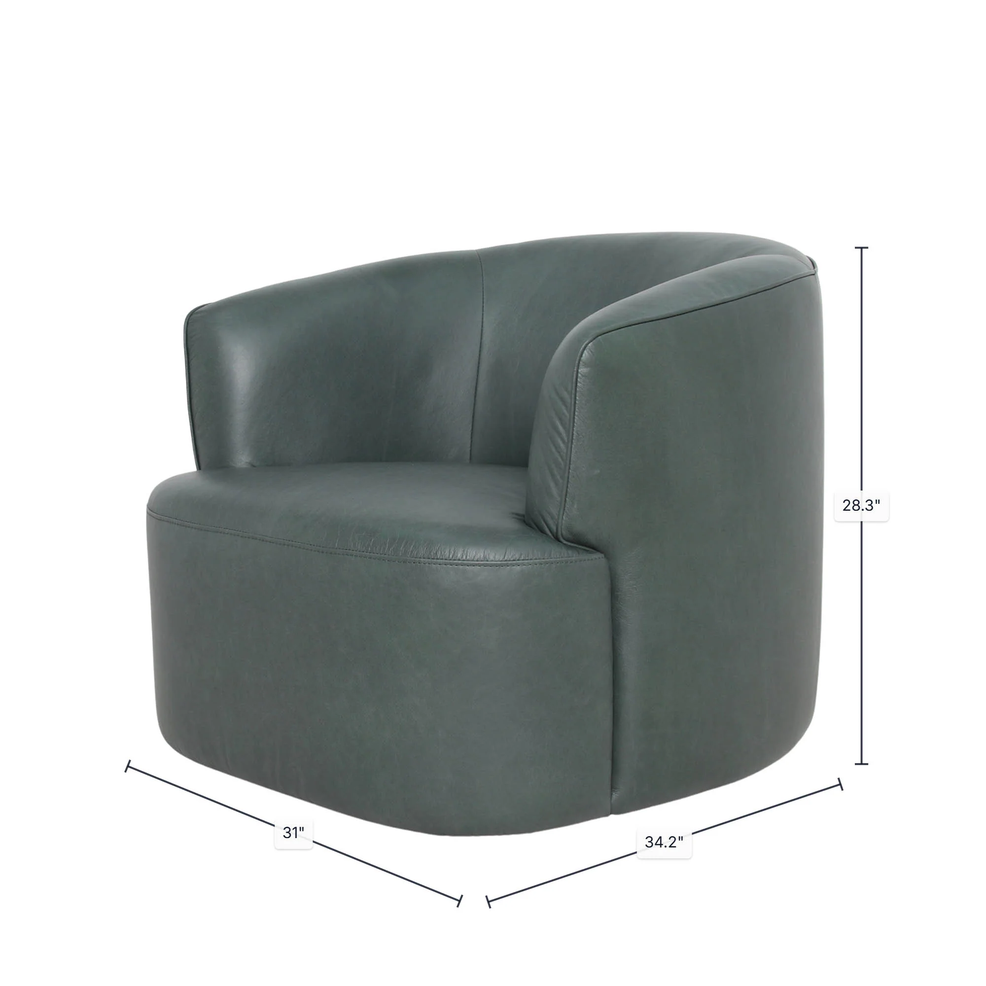 Fireside Swivel Club Chair - Deep Moss - Image 3