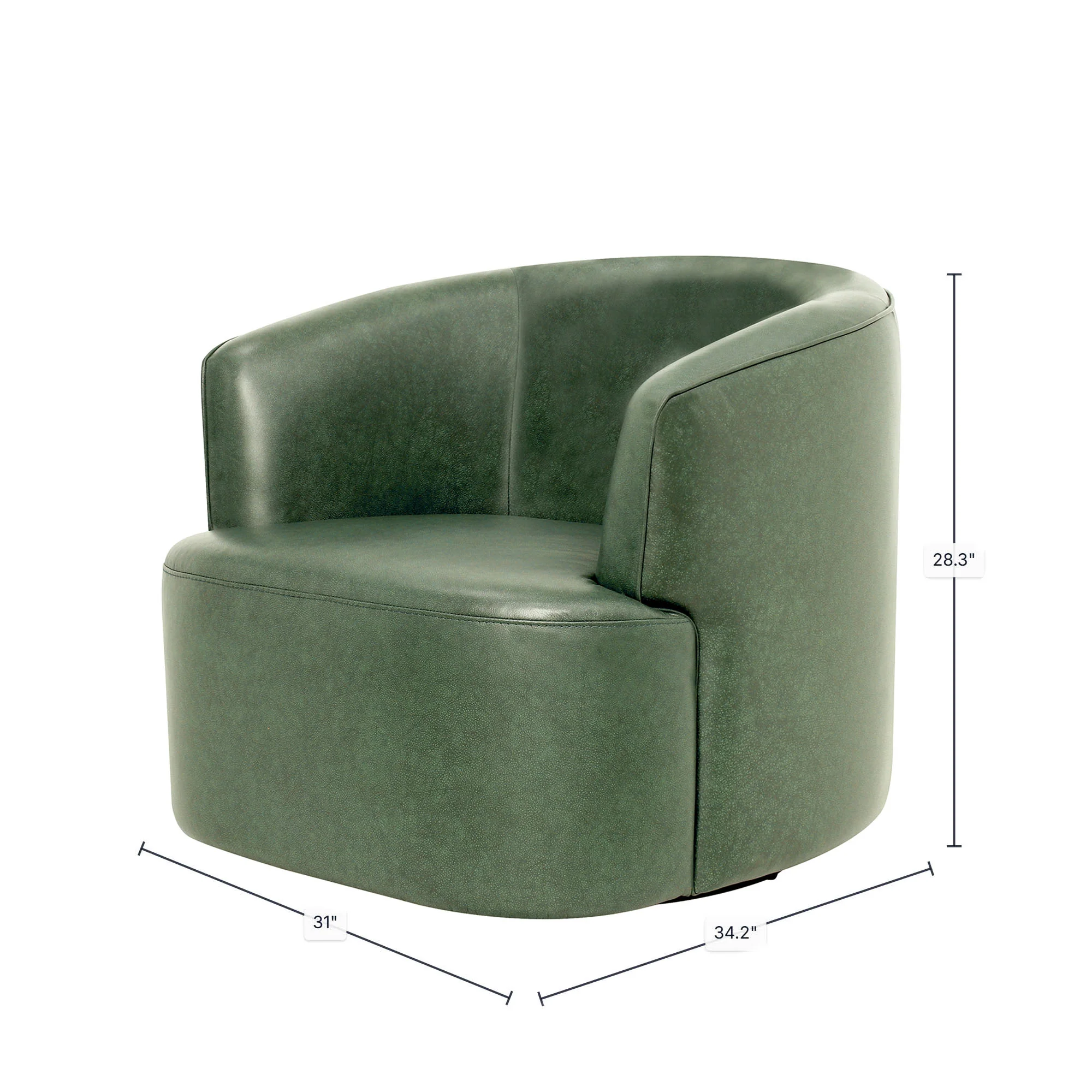 Fireside Swivel Club Chair - Forrest Green - Image 3