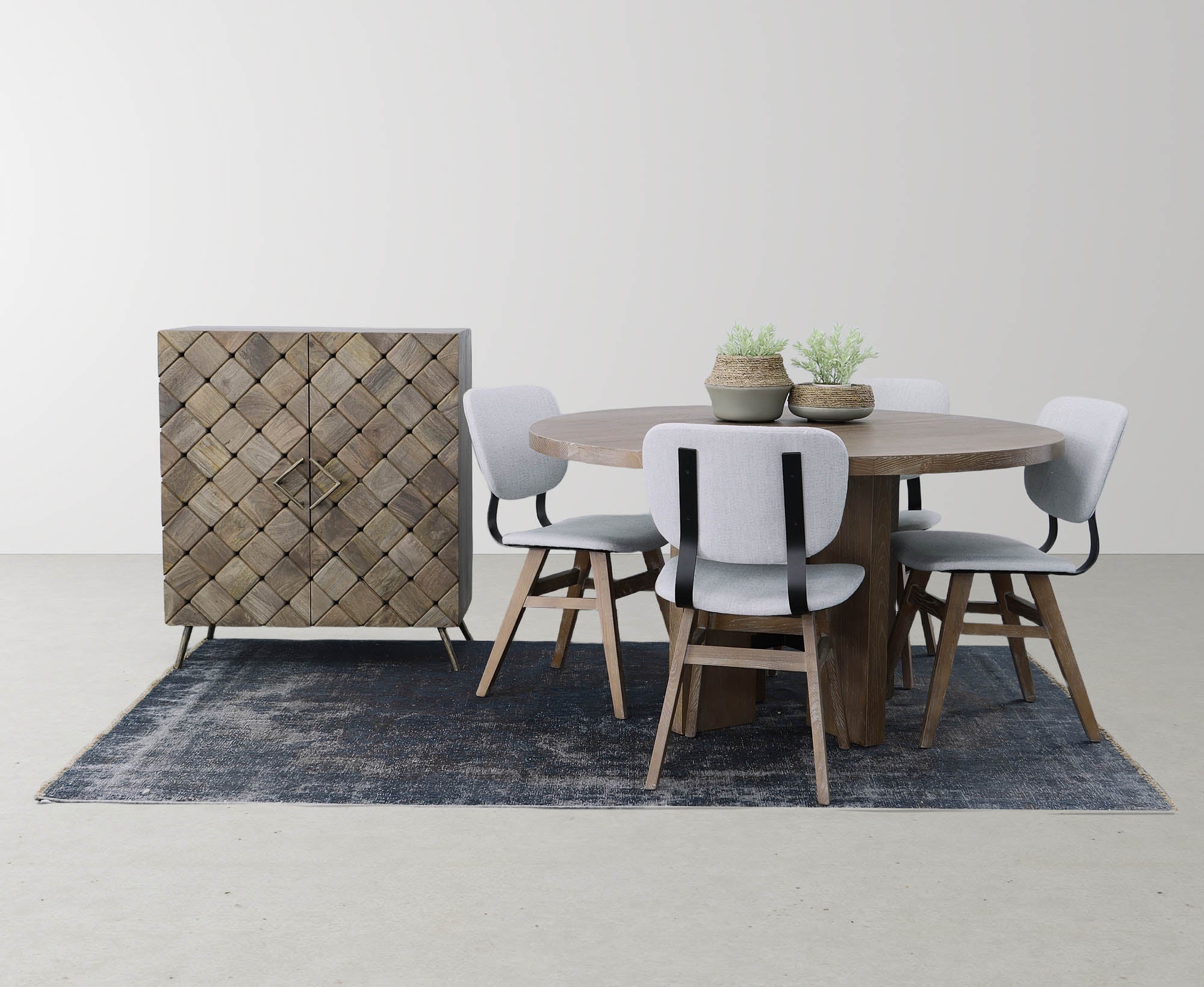 Fraser Dining Chair - Tweed Haze - Image 8