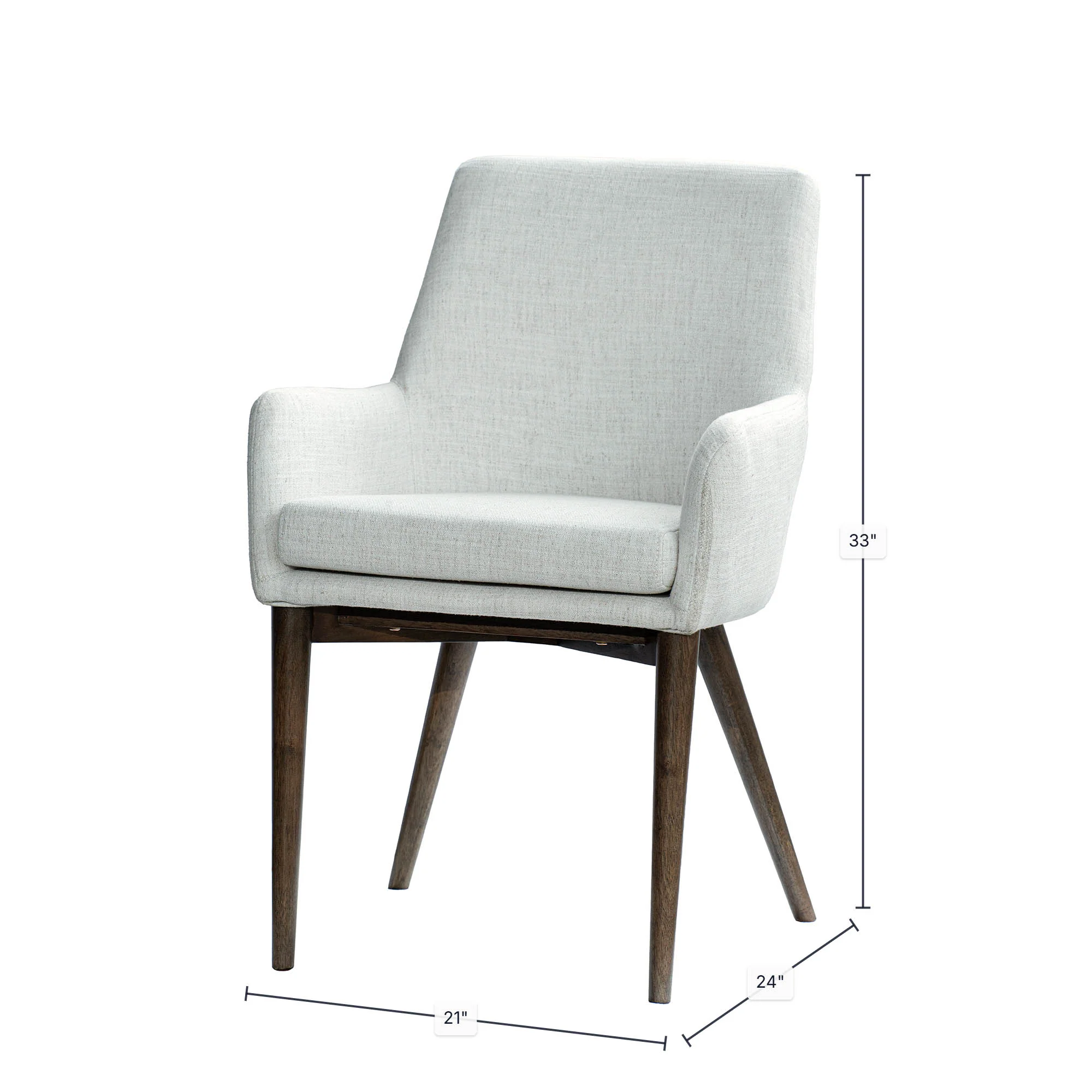 Fritz Arm Dining Chair - Ivory - Image 3