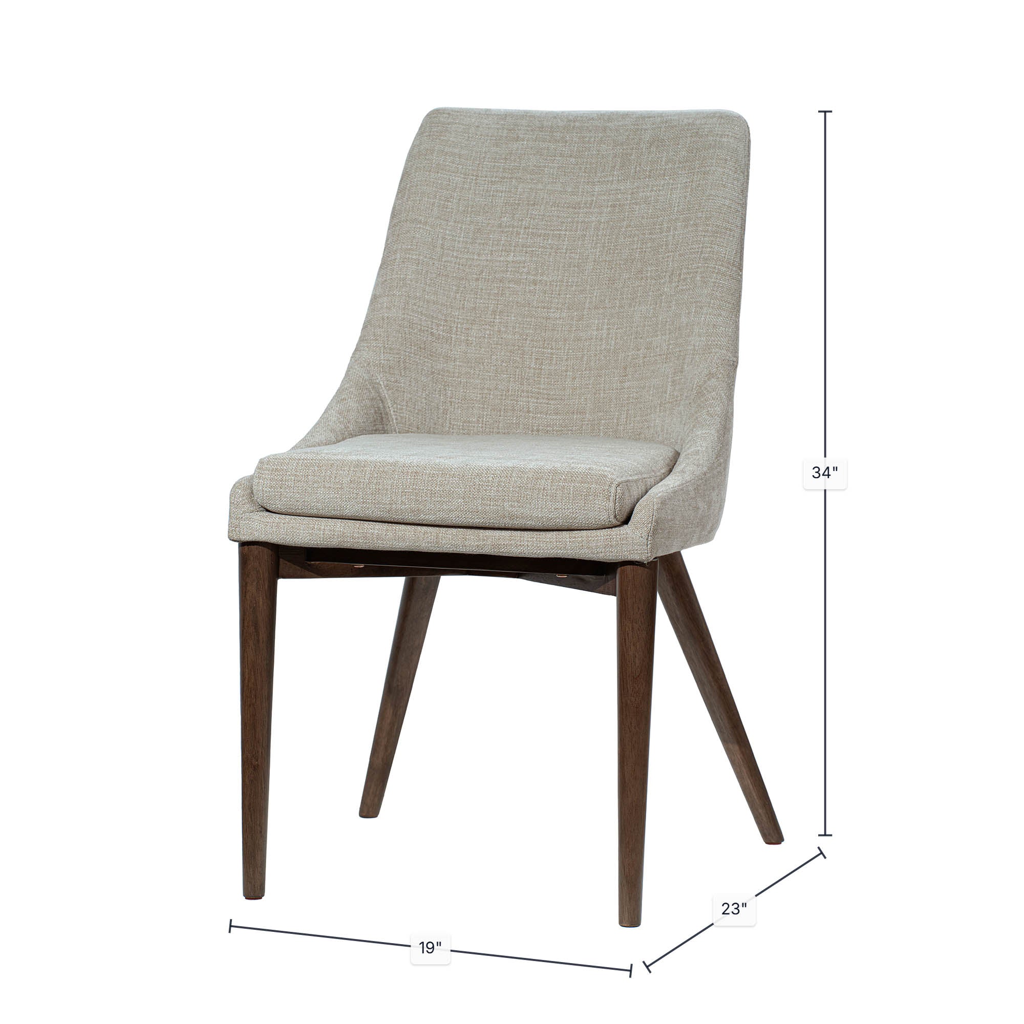 Fritz Side Dining Chair - Taupe - Image 3