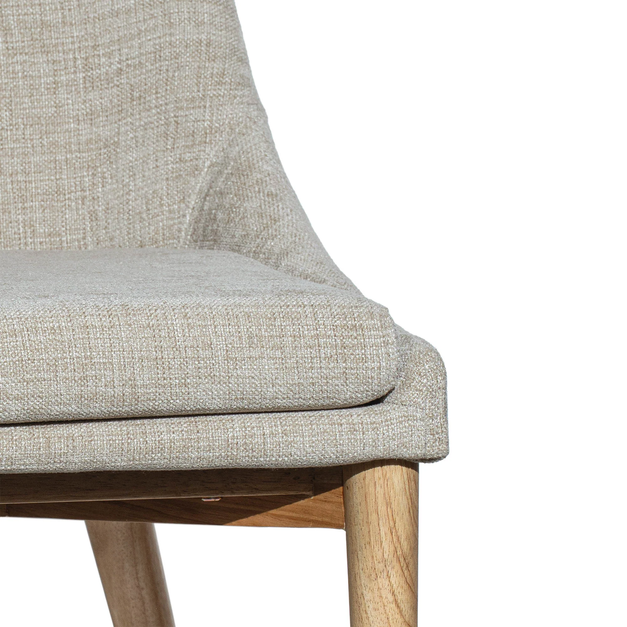 Fritz Side Dining Chair - Taupe w/ Natural Leg - Image 7