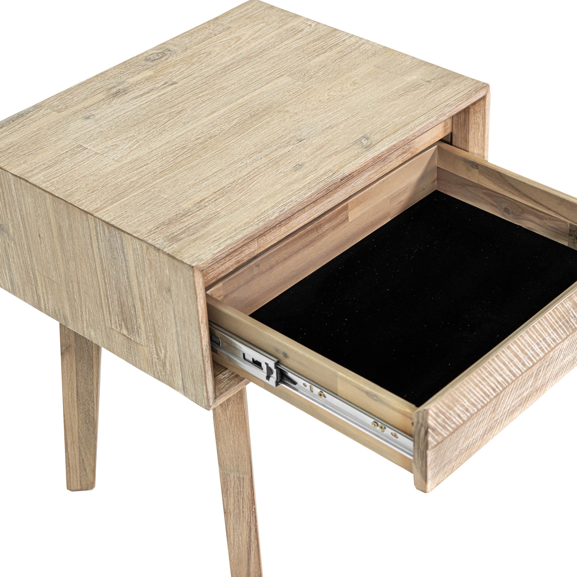 Gia 1 Drawer Nightstand - Light Driftwood - Image 11