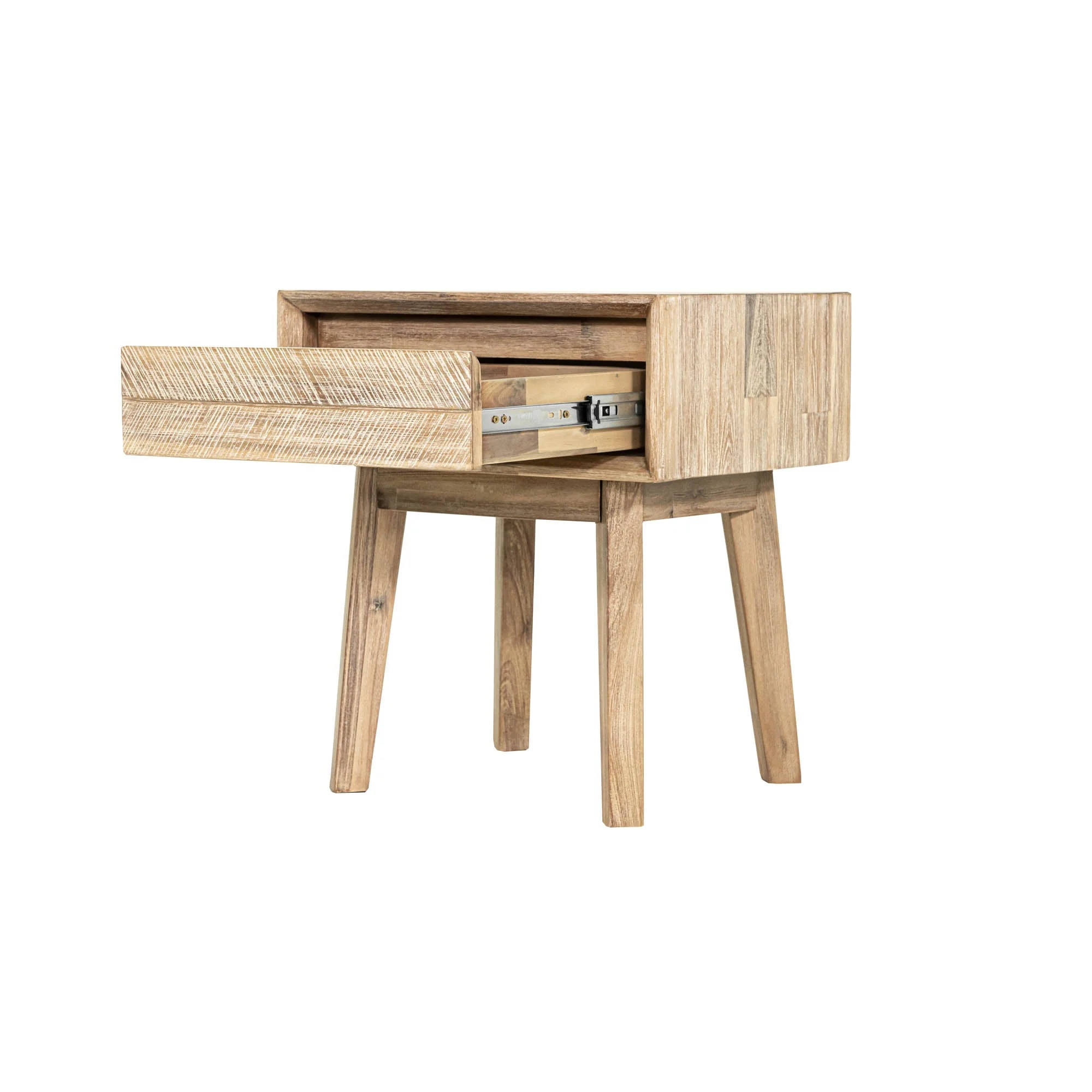 Gia 1 Drawer Nightstand - Light Driftwood - Image 6