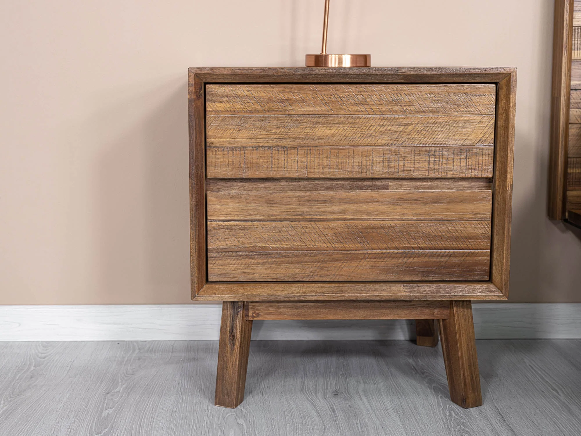 Gia 2 Drawer Nightstand - Warm Pecan - Image 12