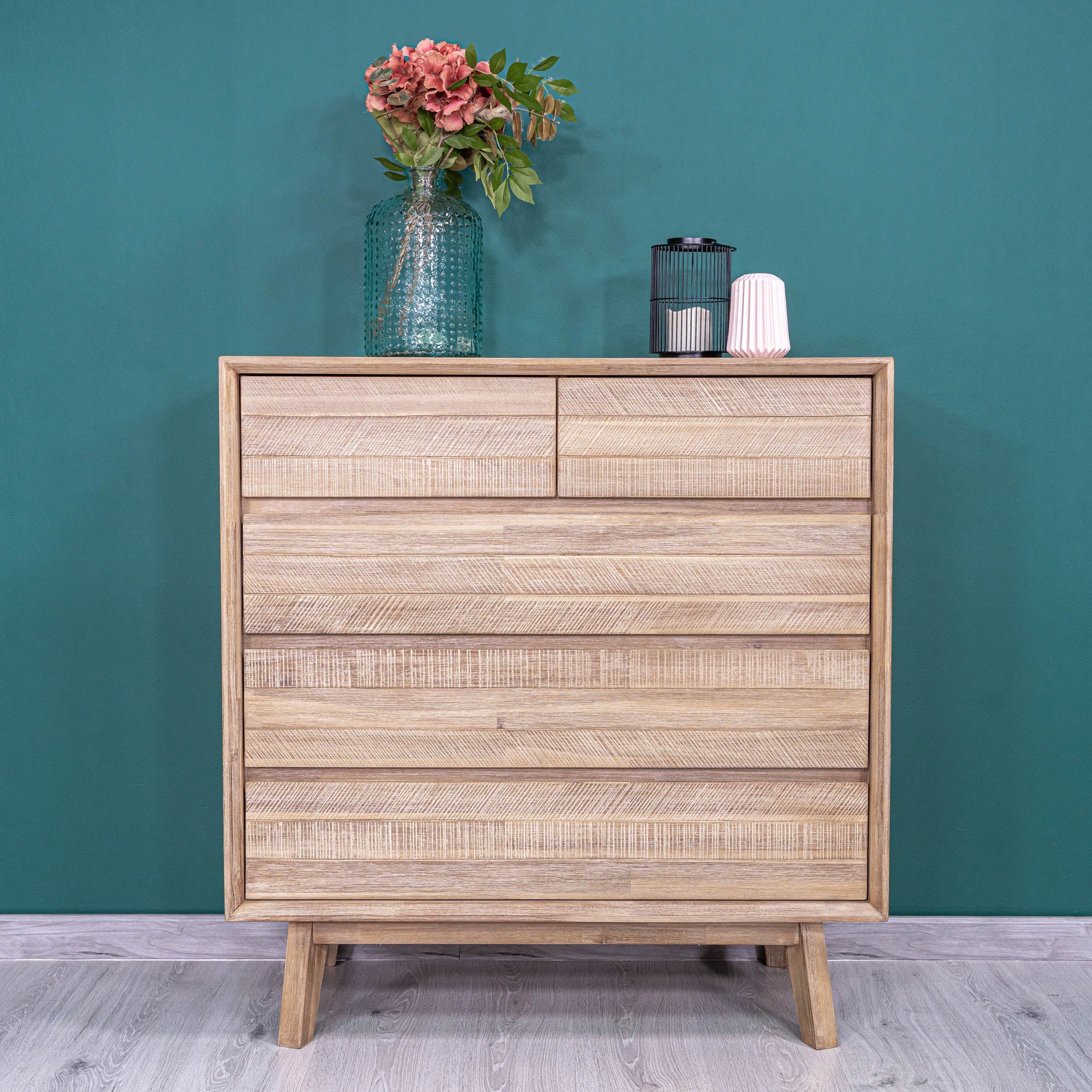 Gia 5 Drawer Chest - Light Driftwood - Image 18